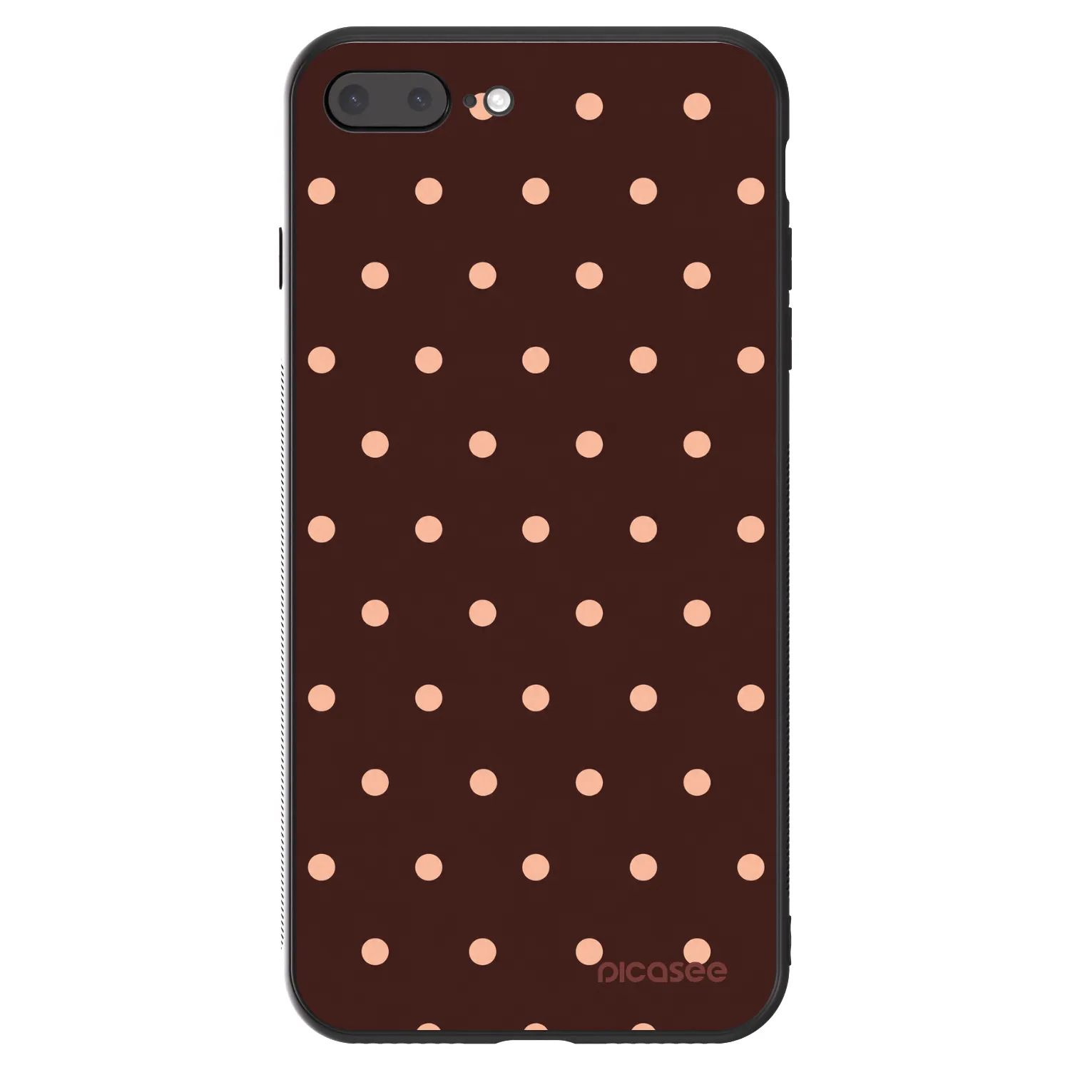 Picasee ULTIMATE CASE za Apple iPhone 7 Plus - Peach Dots & Chocolate