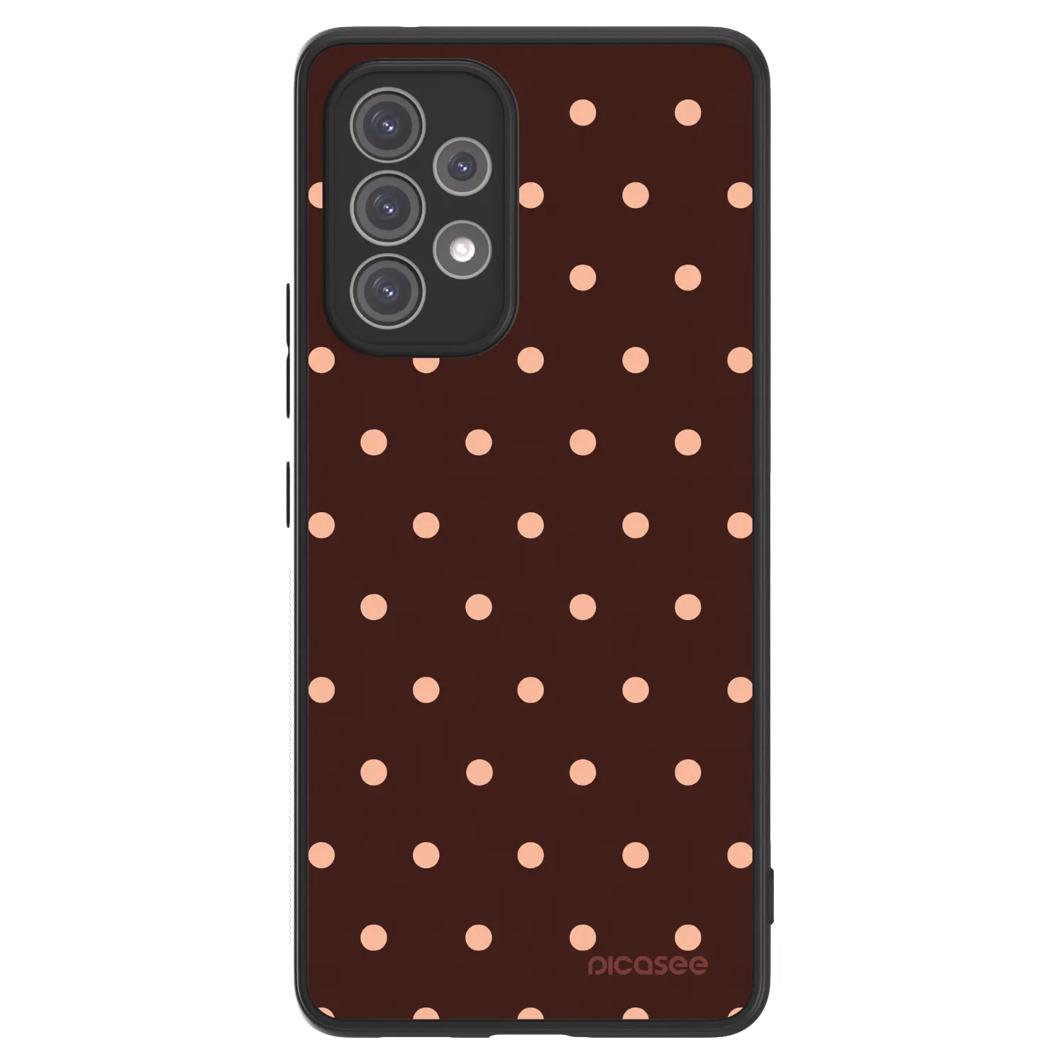 Picasee ULTIMATE CASE za Samsung Galaxy A52 5G A525F - Peach Dots & Chocolate