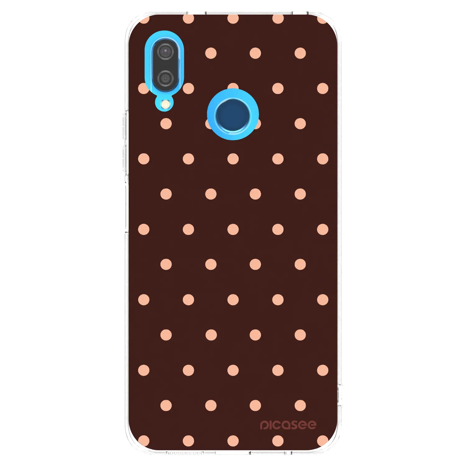 Picasee silikonska prozirna maskica za Huawei P20 Lite - Peach Dots & Chocolate