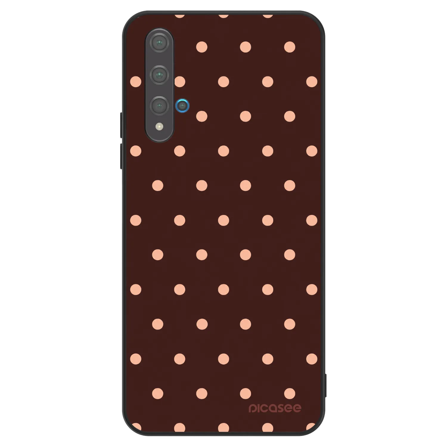 Picasee ULTIMATE CASE za Huawei Nova 5T - Peach Dots & Chocolate