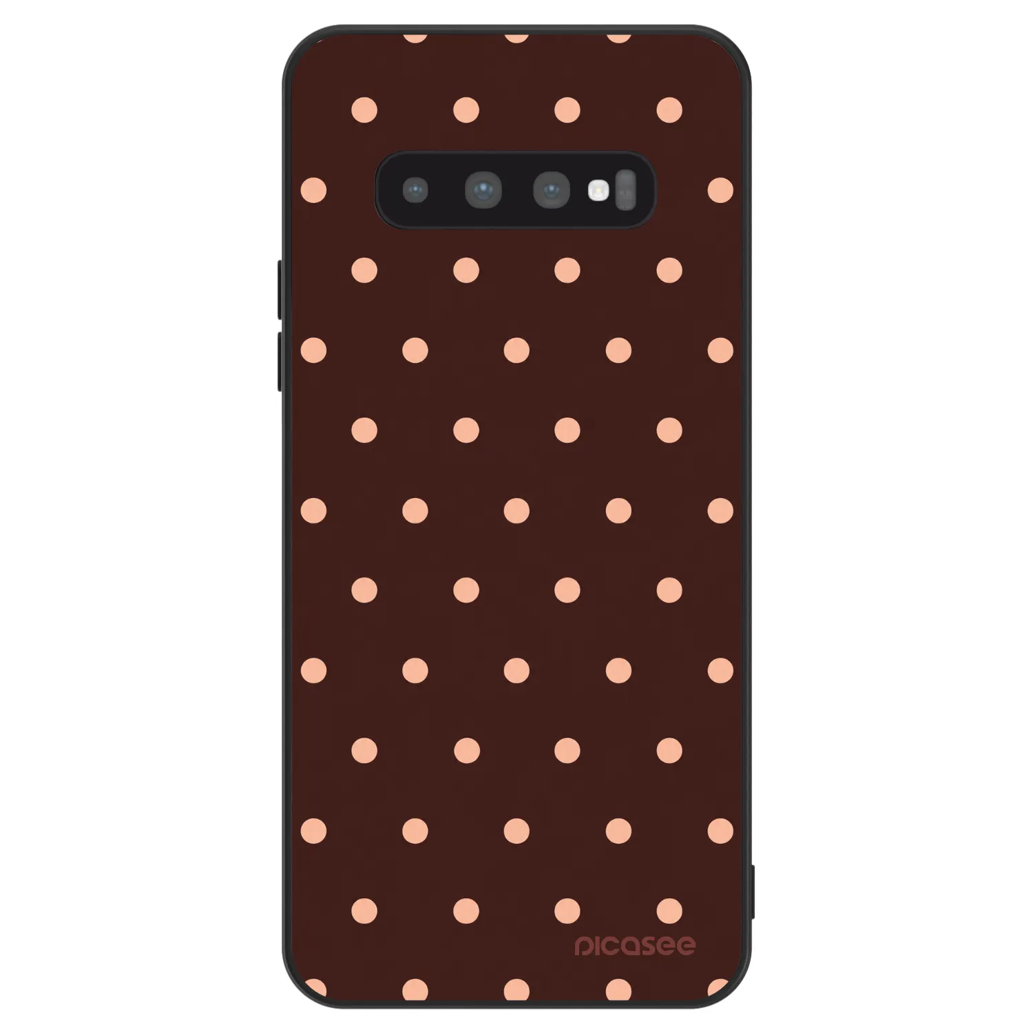 Picasee ULTIMATE CASE za Samsung Galaxy S10 G973 - Peach Dots & Chocolate