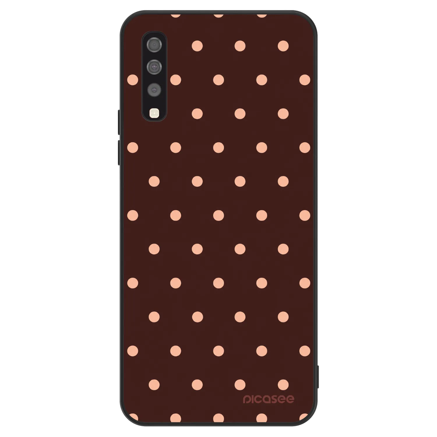 Picasee ULTIMATE CASE za Samsung Galaxy A70 A705F - Peach Dots & Chocolate