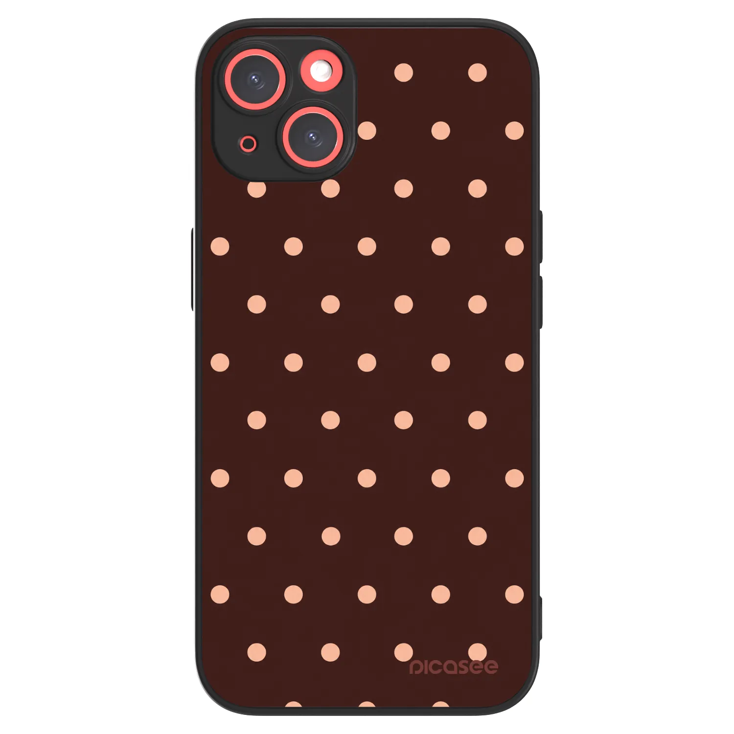 Picasee ULTIMATE CASE za Apple iPhone 13 - Peach Dots & Chocolate