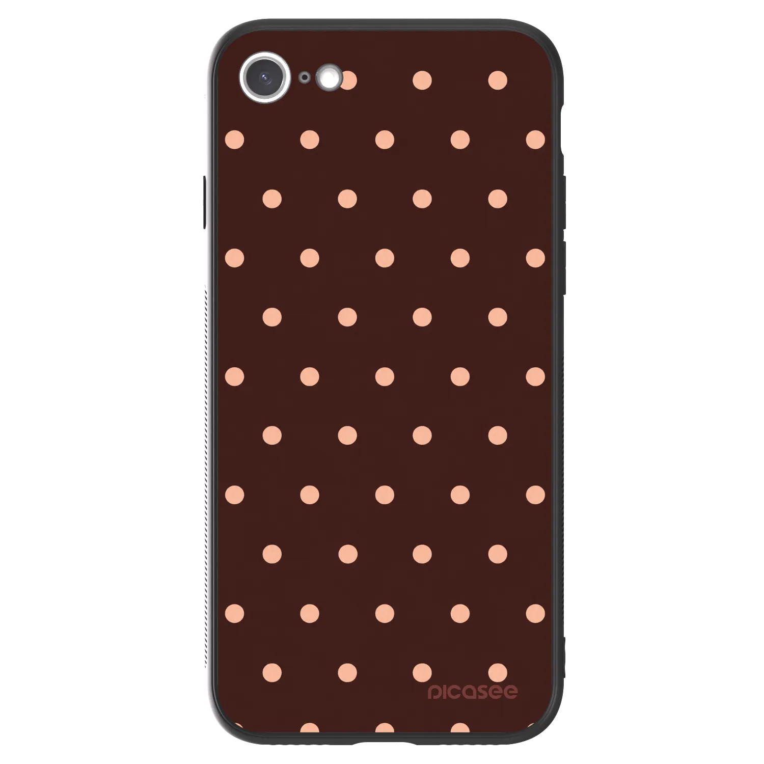 Picasee ULTIMATE CASE za Apple iPhone 8 - Peach Dots & Chocolate