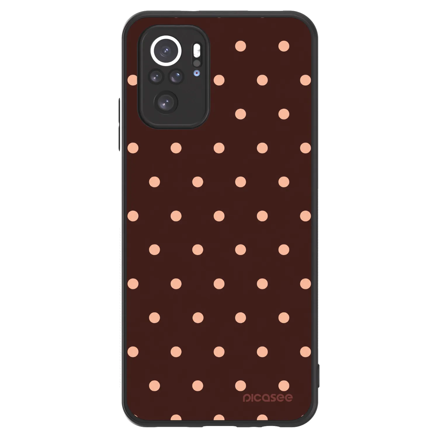 Picasee ULTIMATE CASE za Xiaomi Redmi Note 10S - Peach Dots & Chocolate