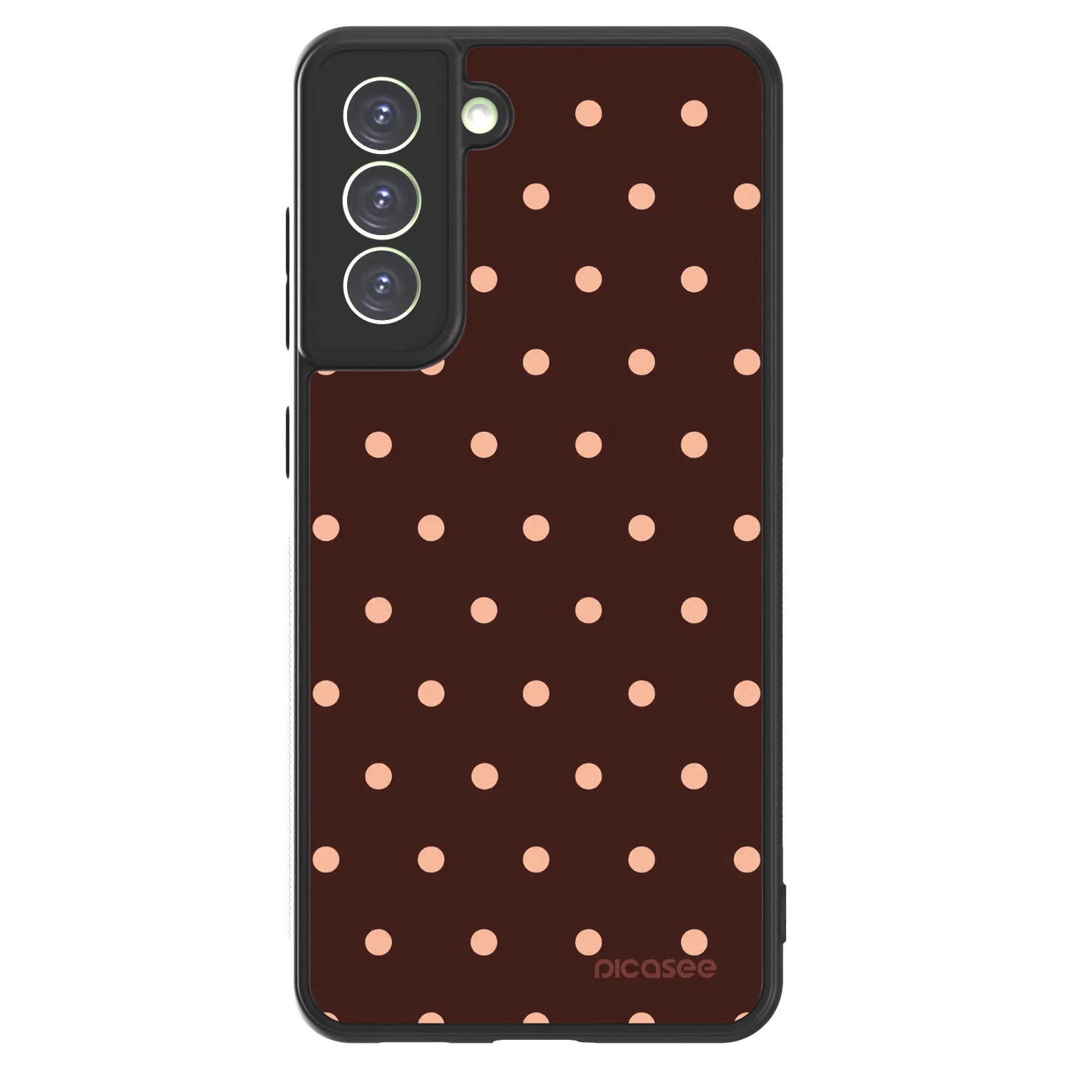 Picasee ULTIMATE CASE za Samsung Galaxy S21 FE 5G - Peach Dots & Chocolate