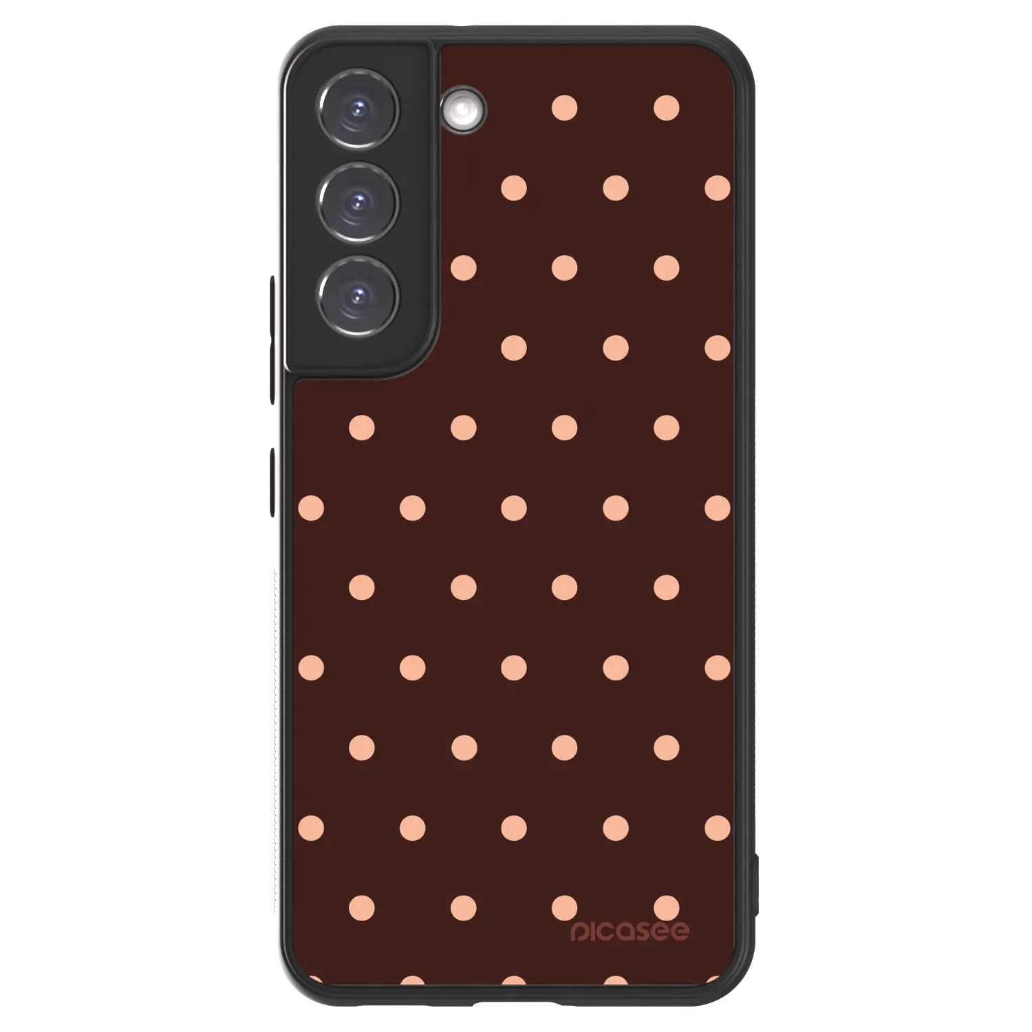 Picasee ULTIMATE CASE za Samsung Galaxy S22 5G - Peach Dots & Chocolate