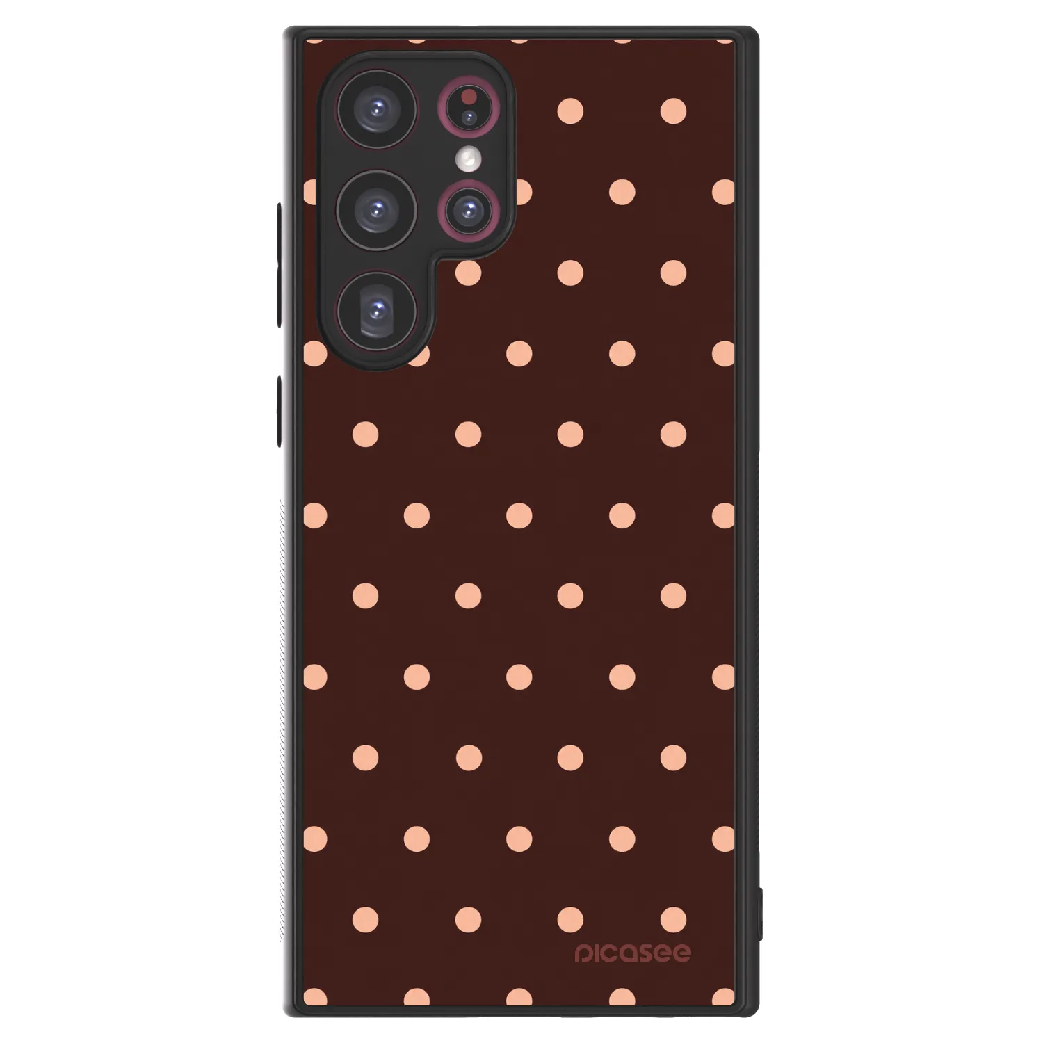 Picasee ULTIMATE CASE za Samsung Galaxy S22 Ultra 5G - Peach Dots & Chocolate