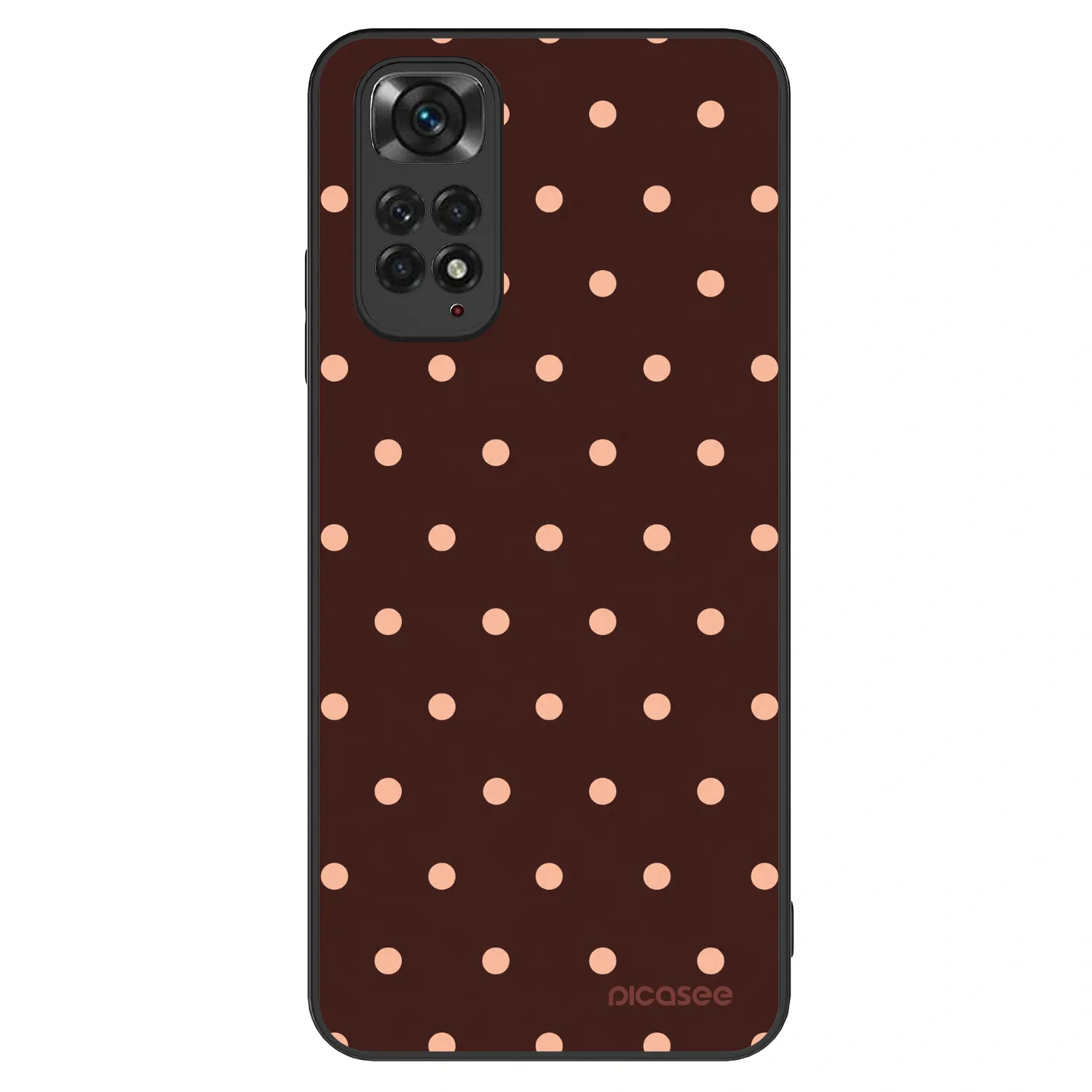 Picasee ULTIMATE CASE za Xiaomi Redmi Note 11 - Peach Dots & Chocolate