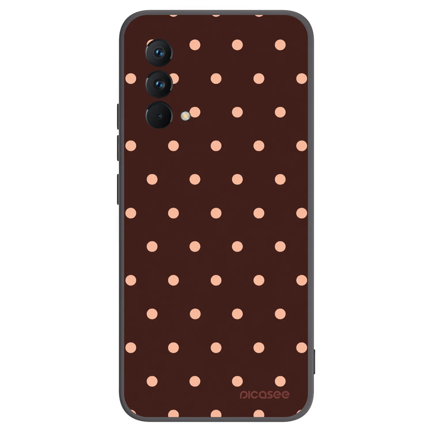 Picasee crna silikonska maskica za Realme GT Master Edition 5G - Peach Dots & Chocolate