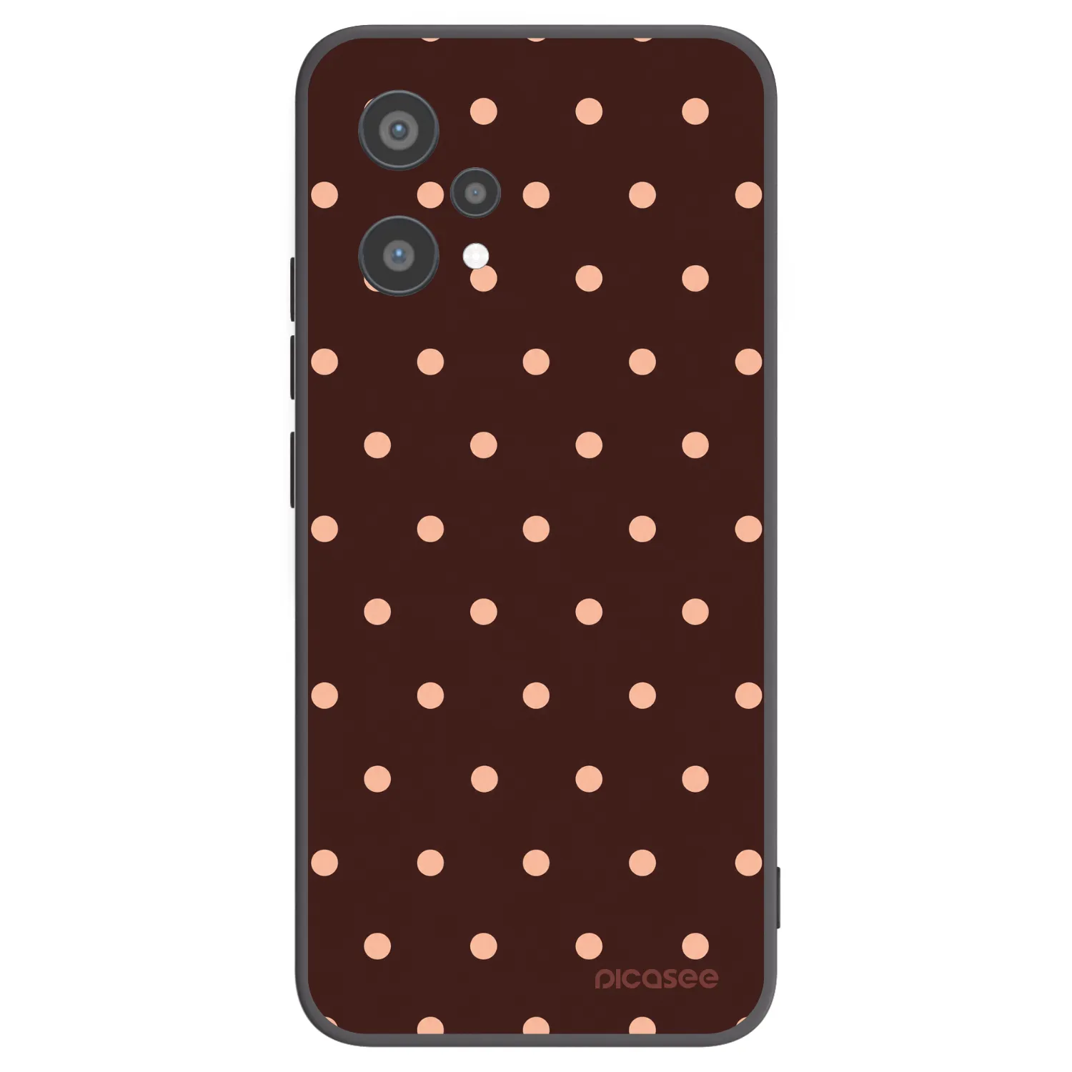 Picasee crna silikonska maskica za Realme 9 Pro 5G - Peach Dots & Chocolate