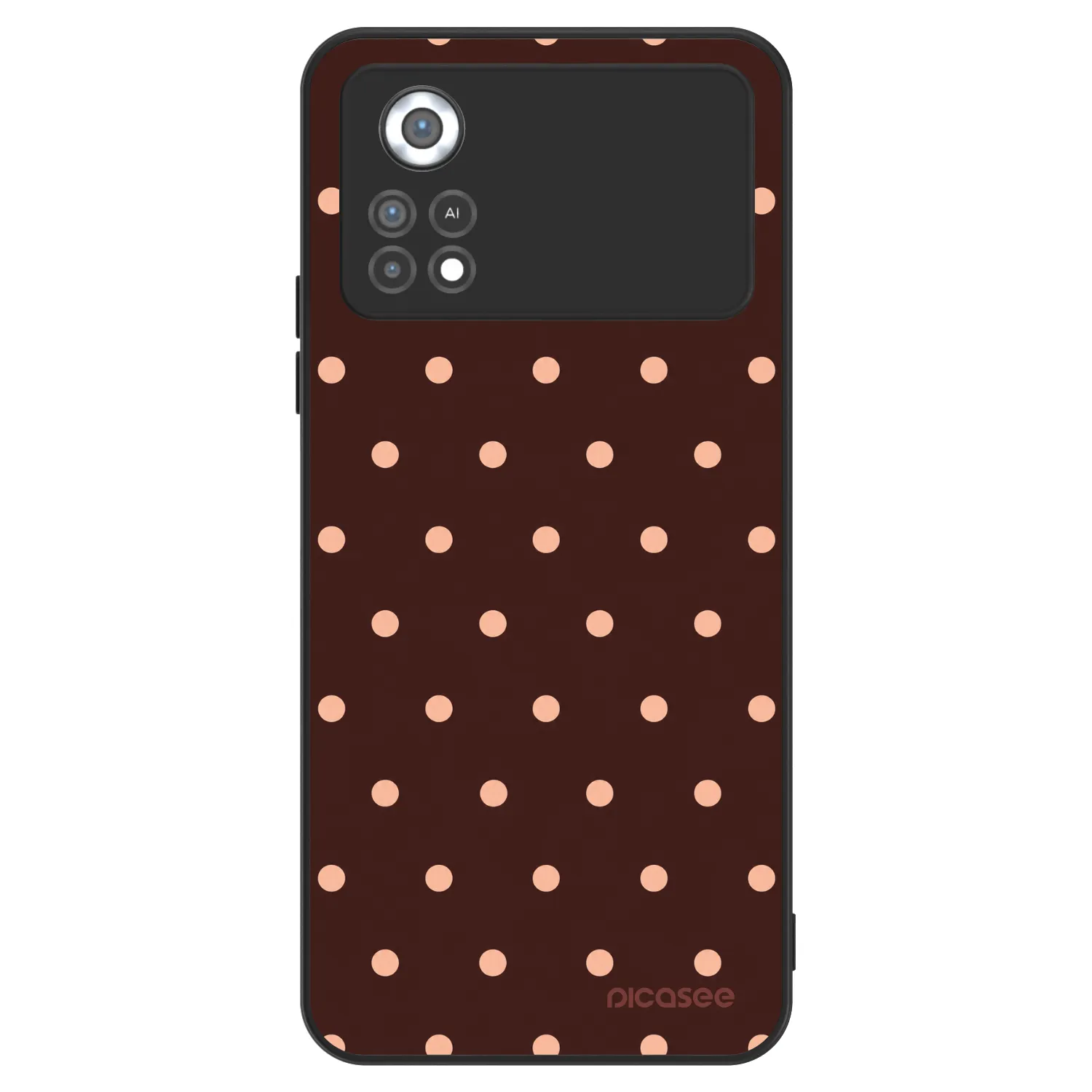 Picasee ULTIMATE CASE za Xiaomi Poco X4 Pro 5G - Peach Dots & Chocolate