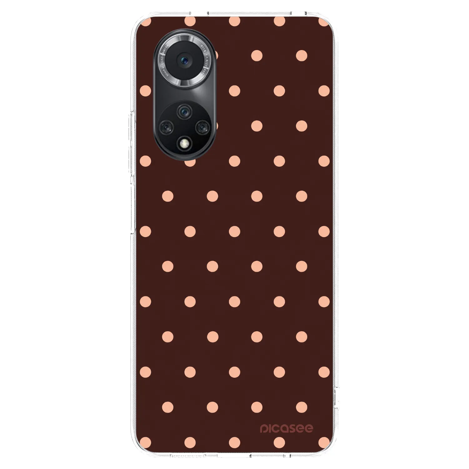 Picasee silikonska prozirna maskica za Huawei Nova 9 SE - Peach Dots & Chocolate