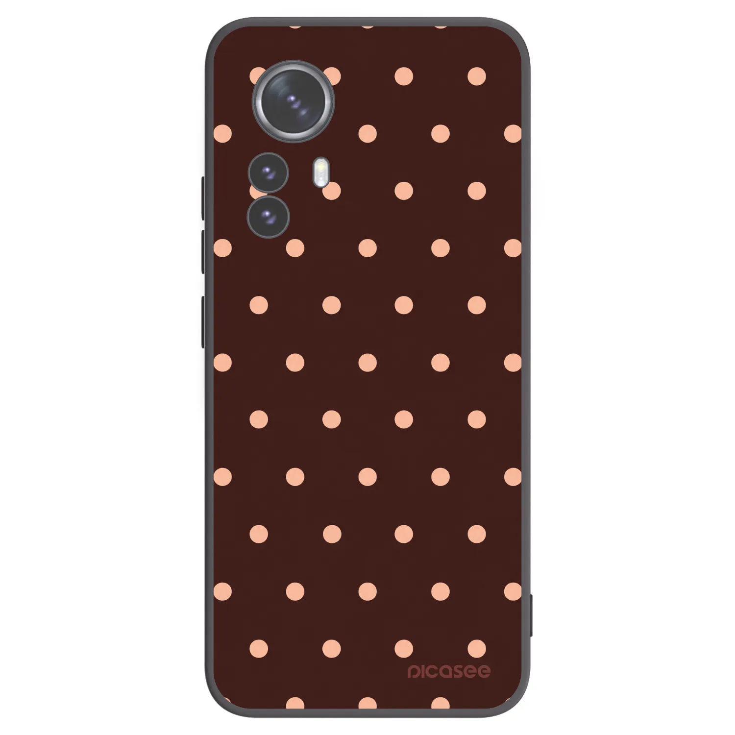 Picasee crna silikonska maskica za Xiaomi 12 Pro - Peach Dots & Chocolate
