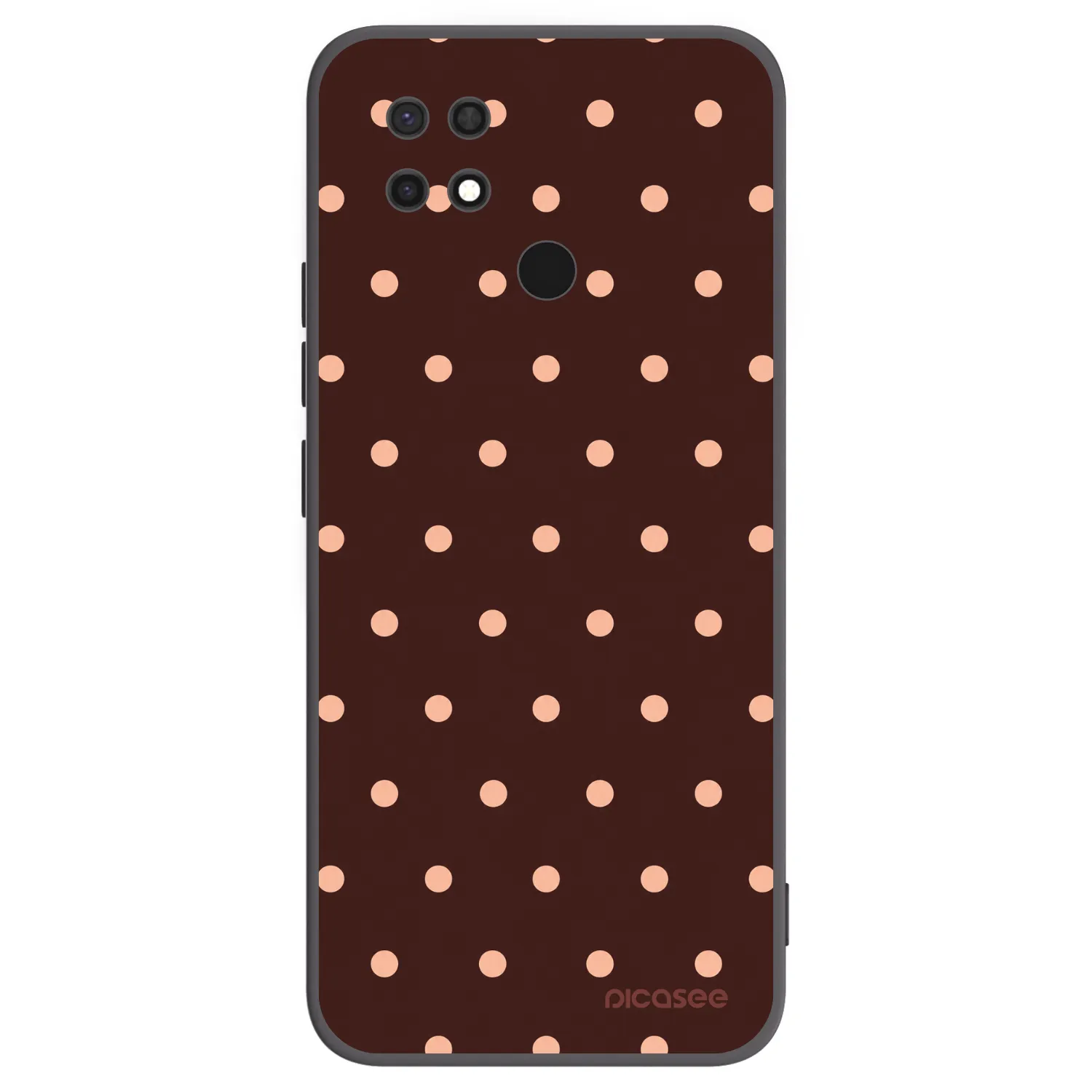 Picasee crna silikonska maskica za Xiaomi Redmi 10C - Peach Dots & Chocolate