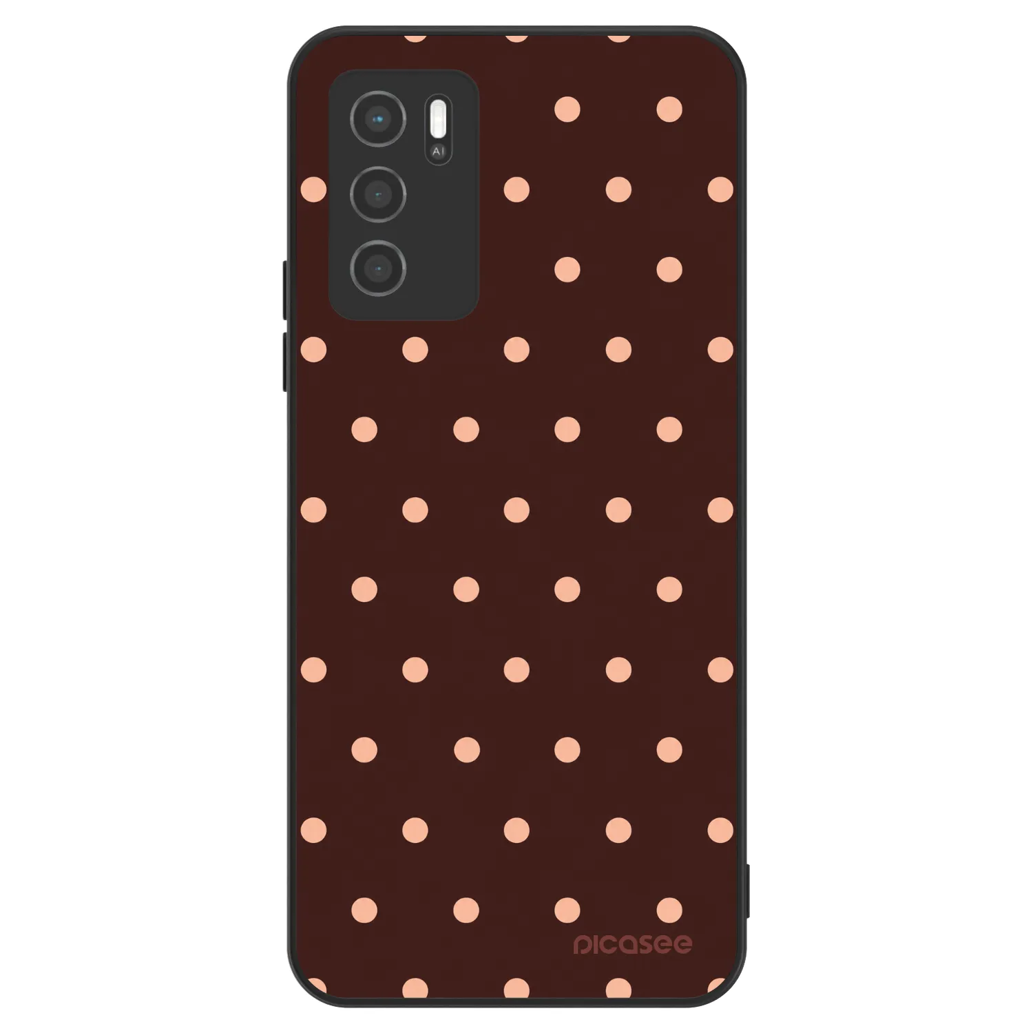 Picasee ULTIMATE CASE za OPPO A16 - Peach Dots & Chocolate
