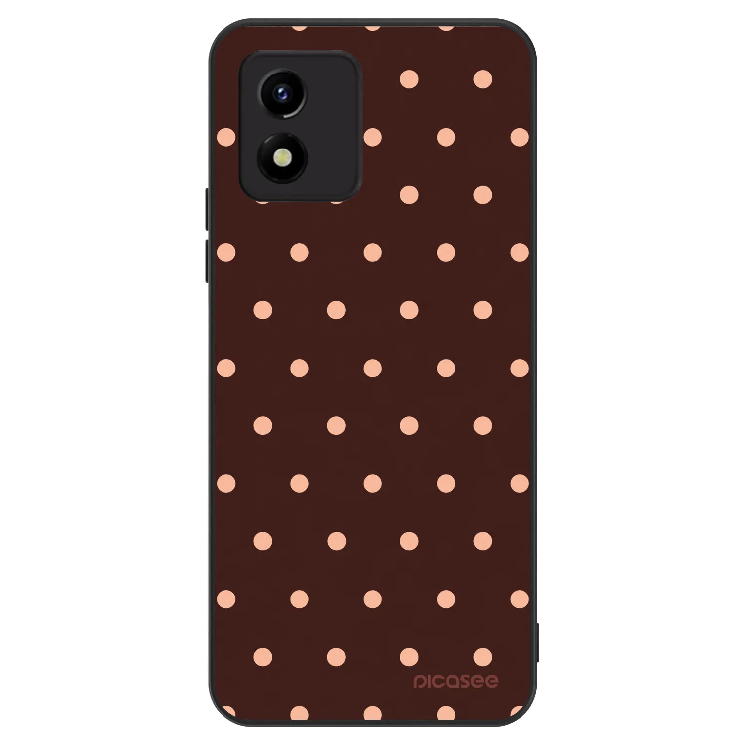 Picasee ULTIMATE CASE za Vivo Y01 - Peach Dots & Chocolate