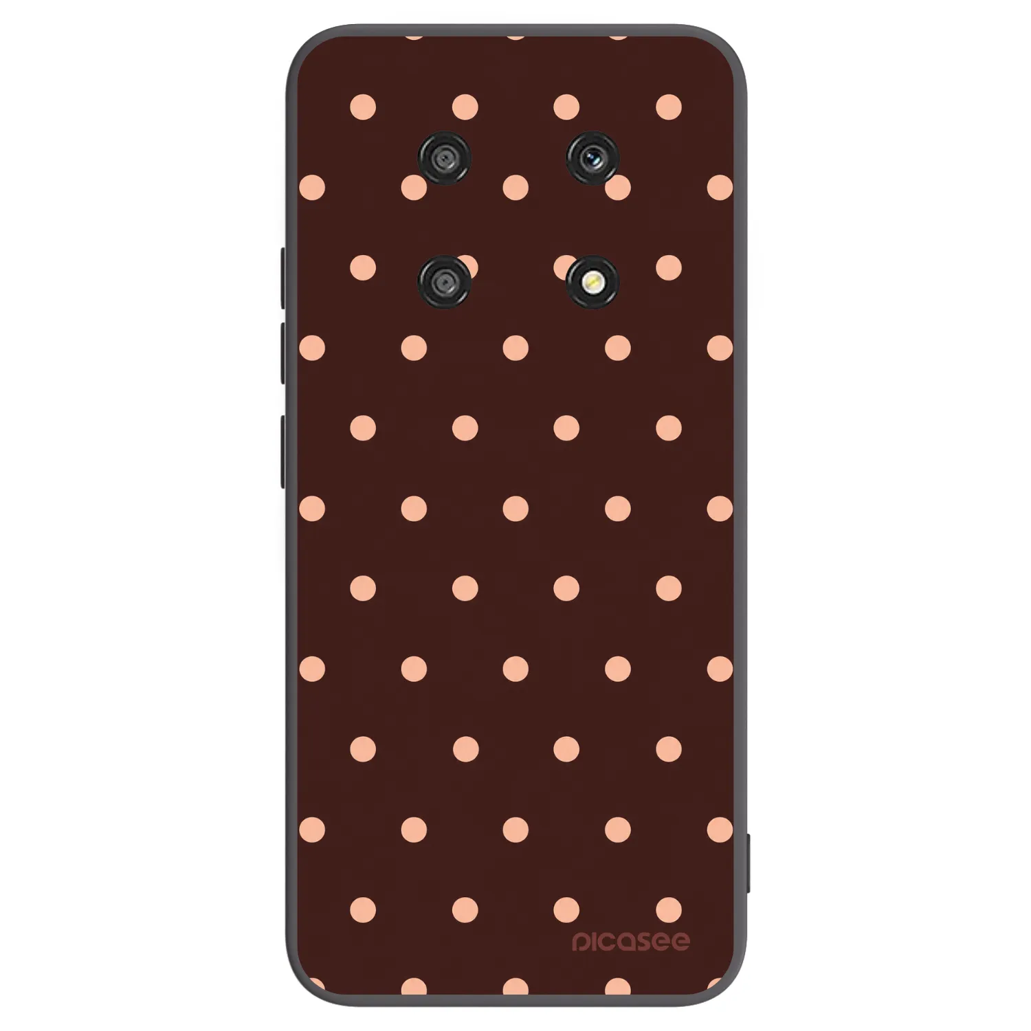 Picasee crna silikonska maskica za Honor Magic4 Lite 5G - Peach Dots & Chocolate