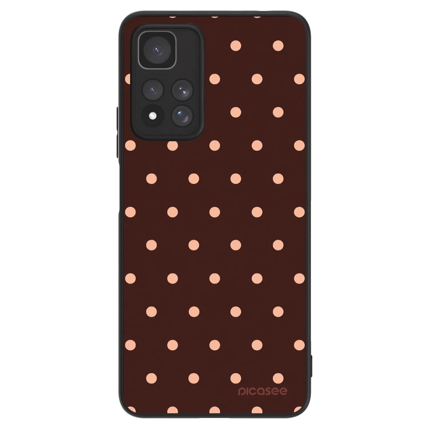 Picasee ULTIMATE CASE za Xiaomi Redmi Note 11 Pro+ 5G - Peach Dots & Chocolate