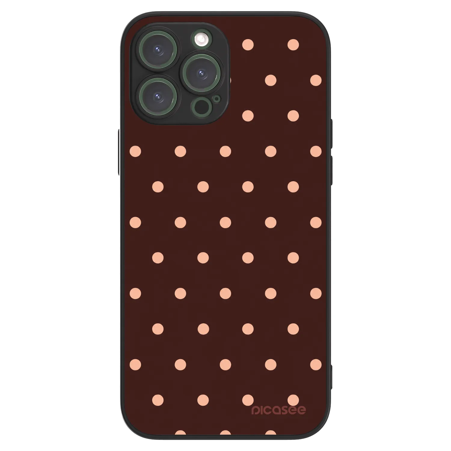 Picasee ULTIMATE CASE MagSafe za Apple iPhone 13 Pro Max - Peach Dots & Chocolate