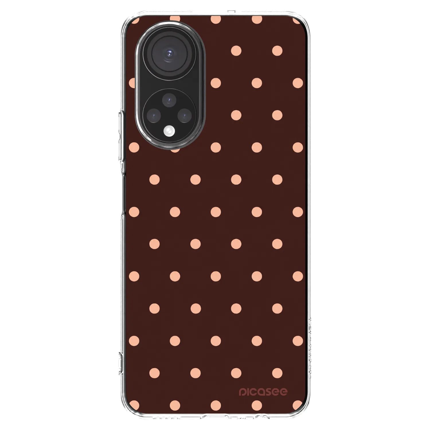 Picasee silikonska prozirna maskica za Honor X7 - Peach Dots & Chocolate