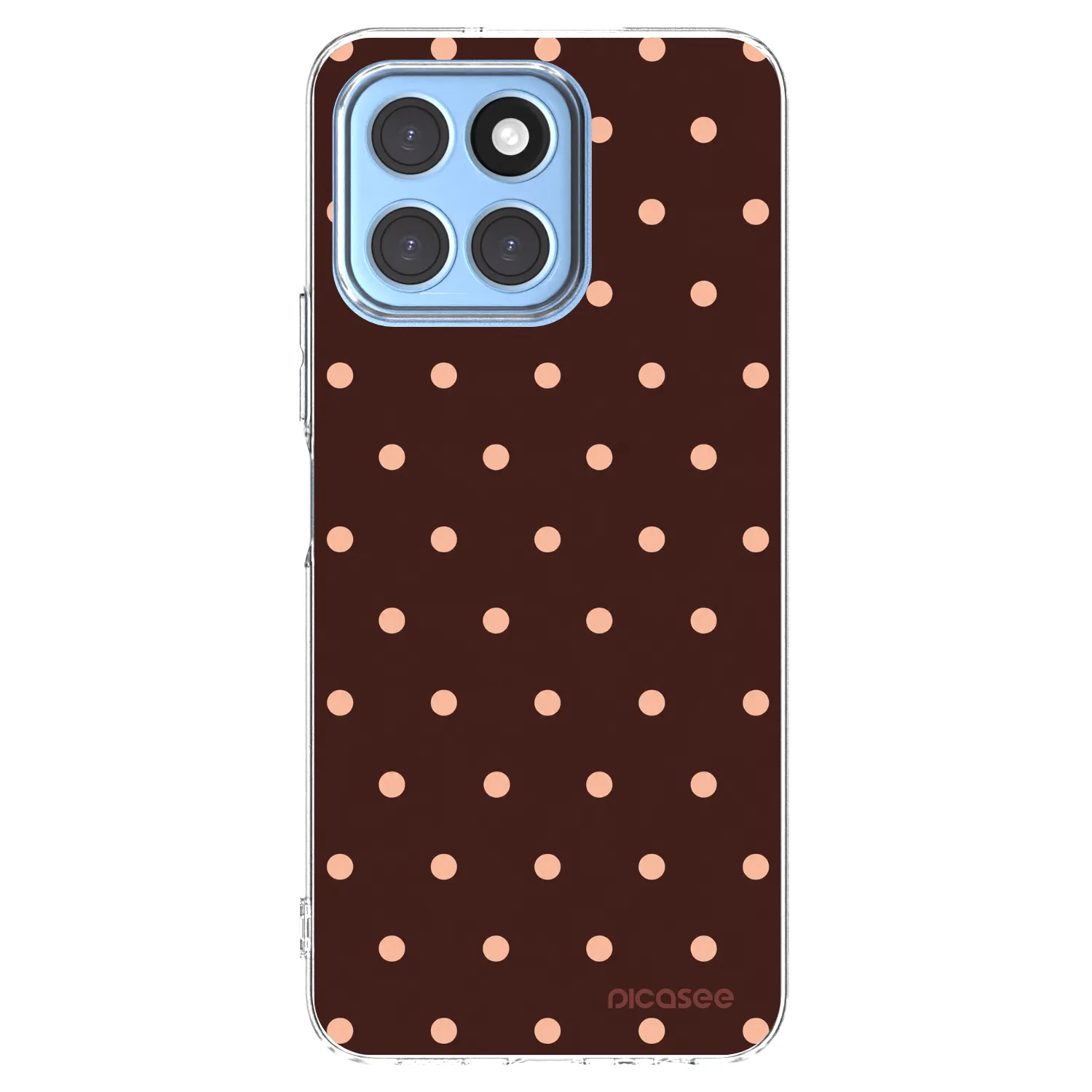 Picasee silikonska prozirna maskica za Honor X6 - Peach Dots & Chocolate