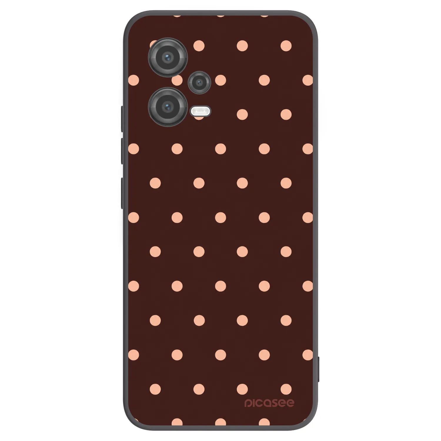Picasee crna silikonska maskica za Xiaomi Poco X5 - Peach Dots & Chocolate