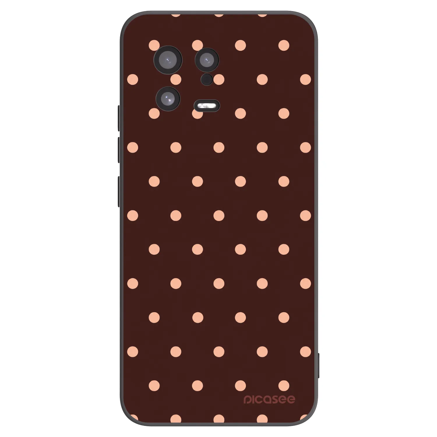 Picasee crna silikonska maskica za Xiaomi 13 - Peach Dots & Chocolate