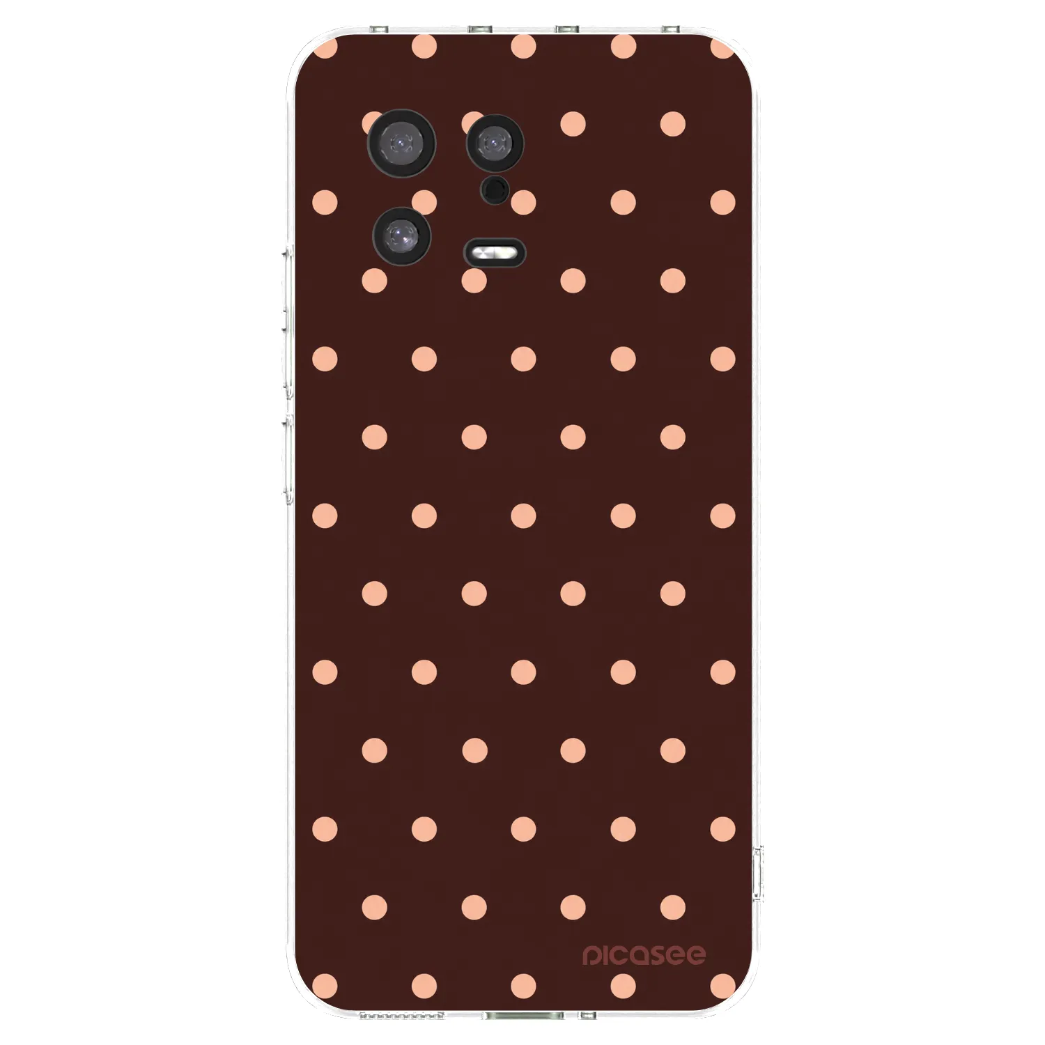 Picasee silikonska prozirna maskica za Xiaomi 13 - Peach Dots & Chocolate