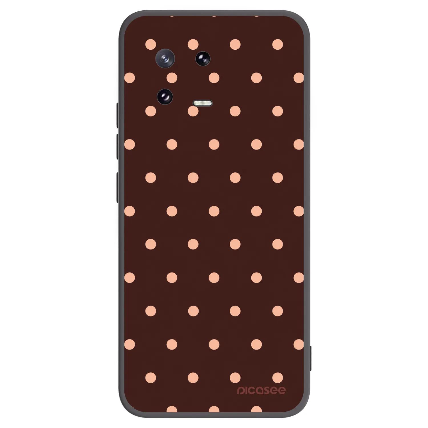 Picasee crna silikonska maskica za Xiaomi 13 Pro - Peach Dots & Chocolate