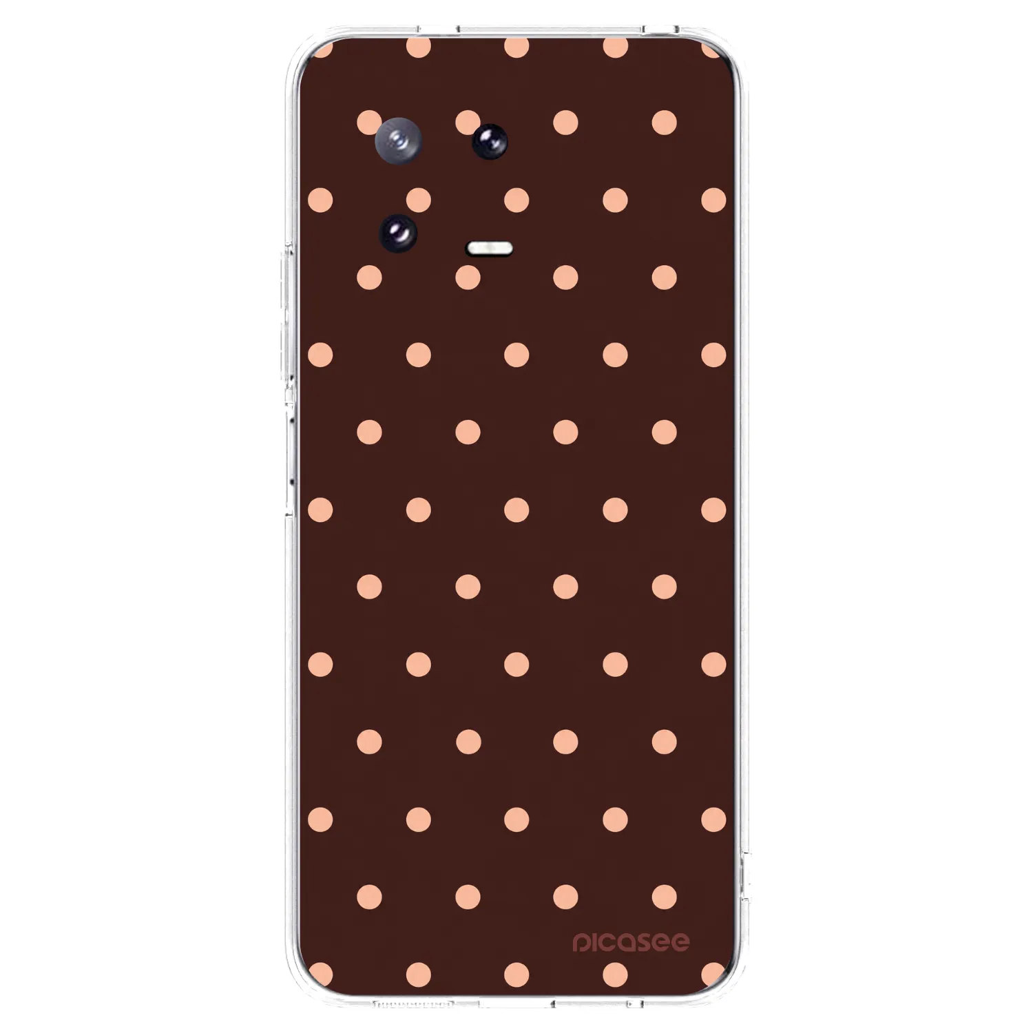 Picasee silikonska prozirna maskica za Xiaomi 13 Pro - Peach Dots & Chocolate