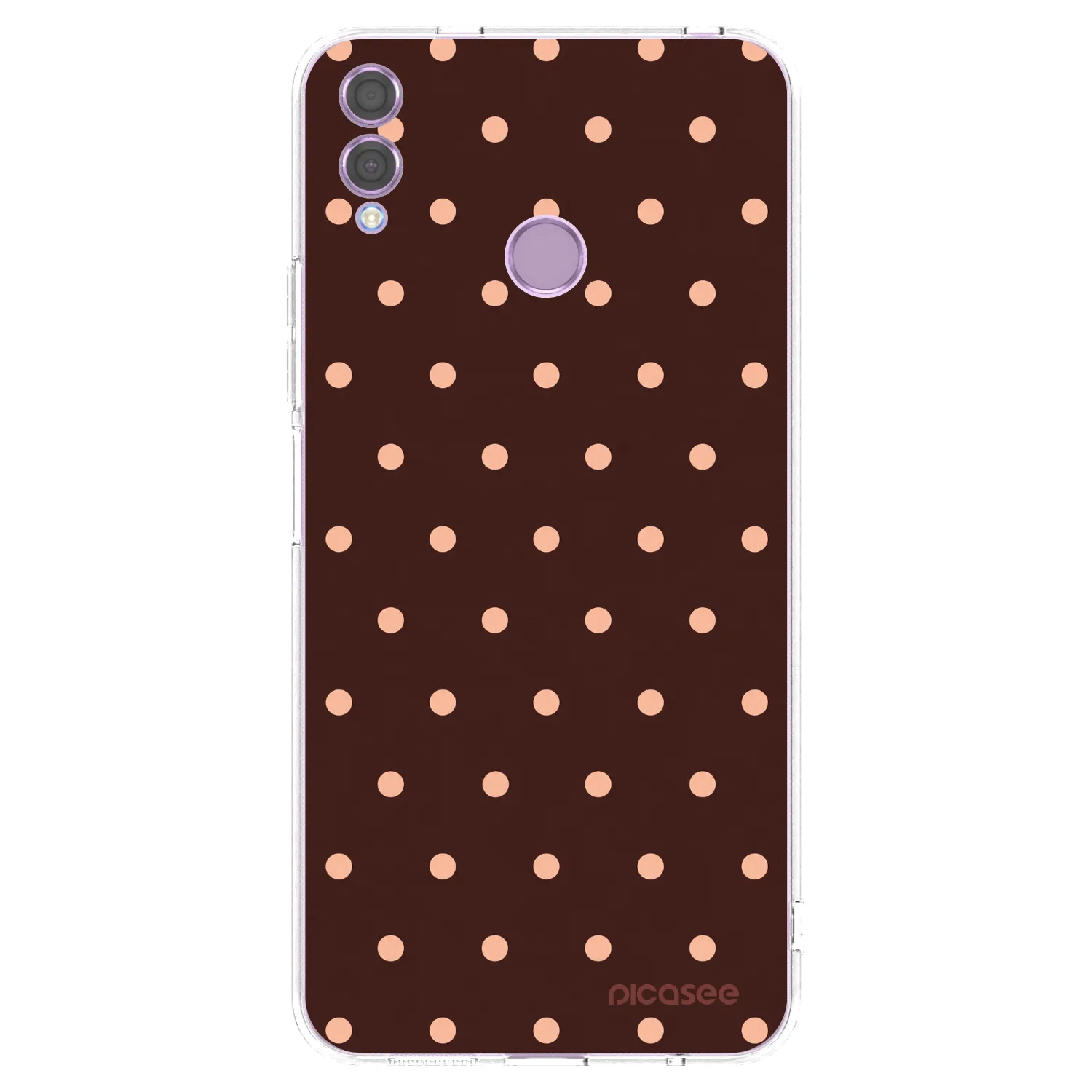 Picasee silikonska prozirna maskica za Honor 8X - Peach Dots & Chocolate