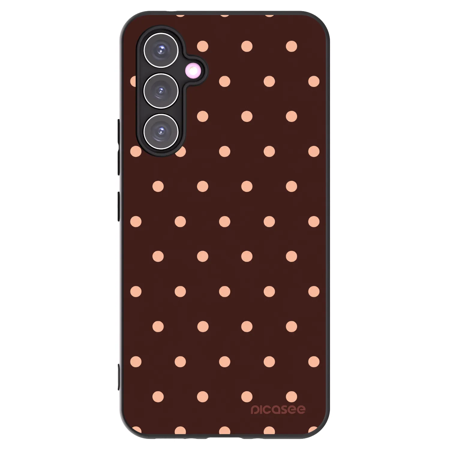 Picasee crna silikonska maskica za Samsung Galaxy A54 5G A546B - Peach Dots & Chocolate