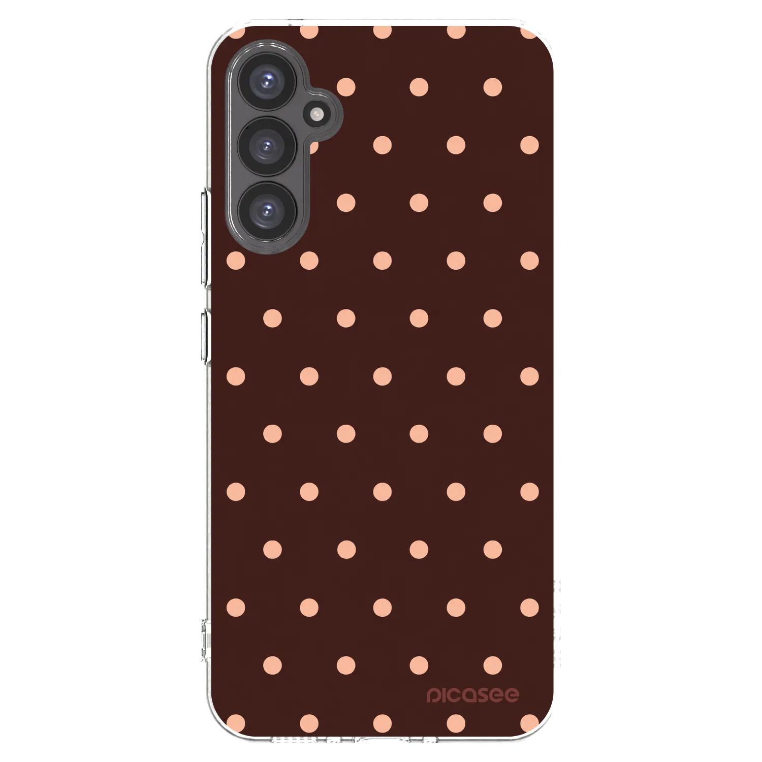 Picasee silikonska prozirna maskica za Samsung Galaxy A34 5G A346B - Peach Dots & Chocolate