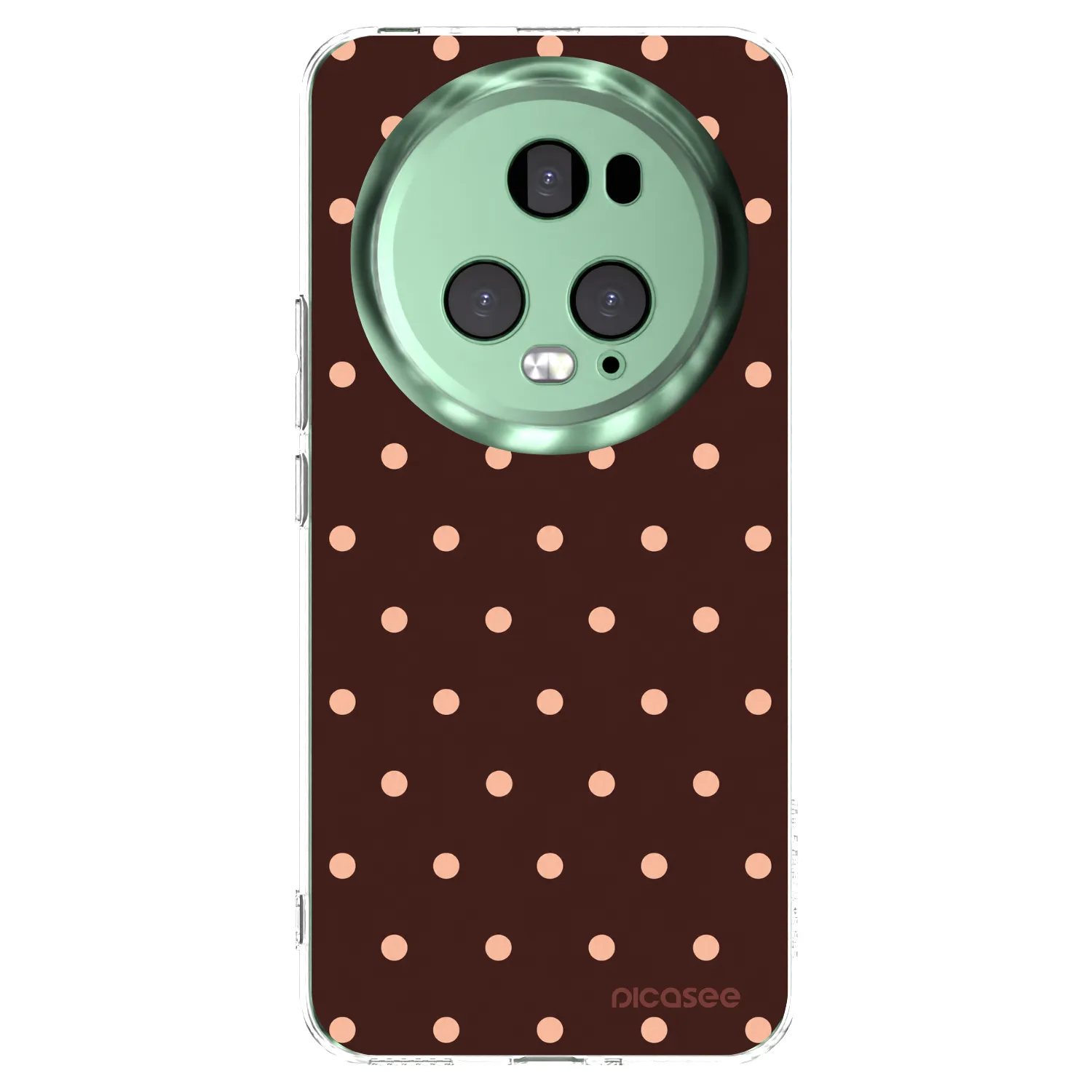Picasee silikonska prozirna maskica za Honor Magic5 Pro - Peach Dots & Chocolate