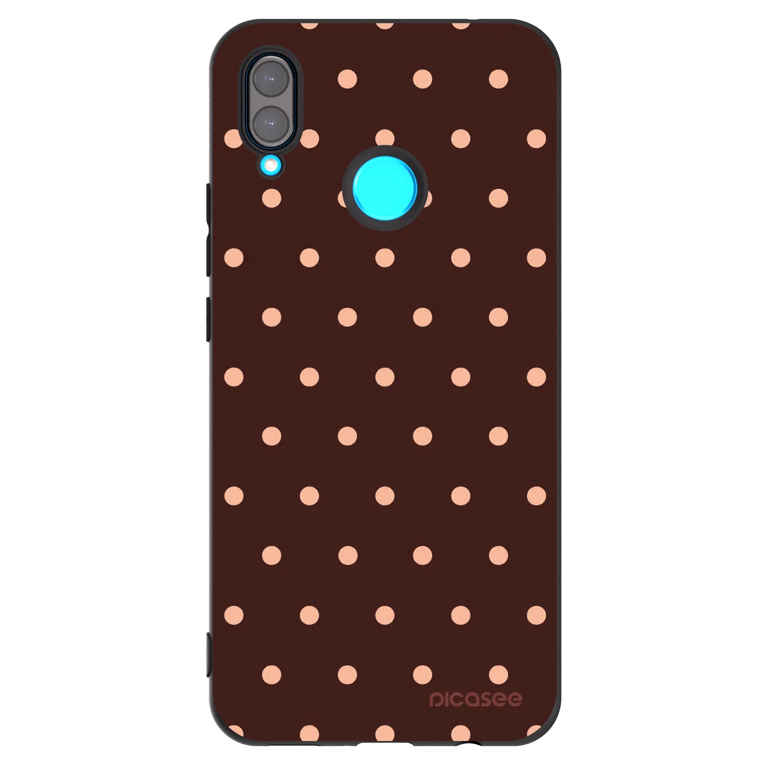 Picasee crna silikonska maskica za Huawei Nova 3 - Peach Dots & Chocolate