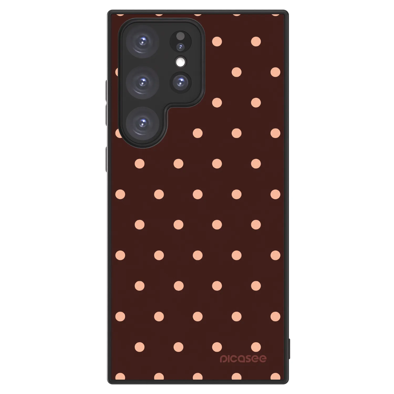 Picasee ULTIMATE CASE PowerShare za Samsung Galaxy S23 Ultra 5G - Peach Dots & Chocolate