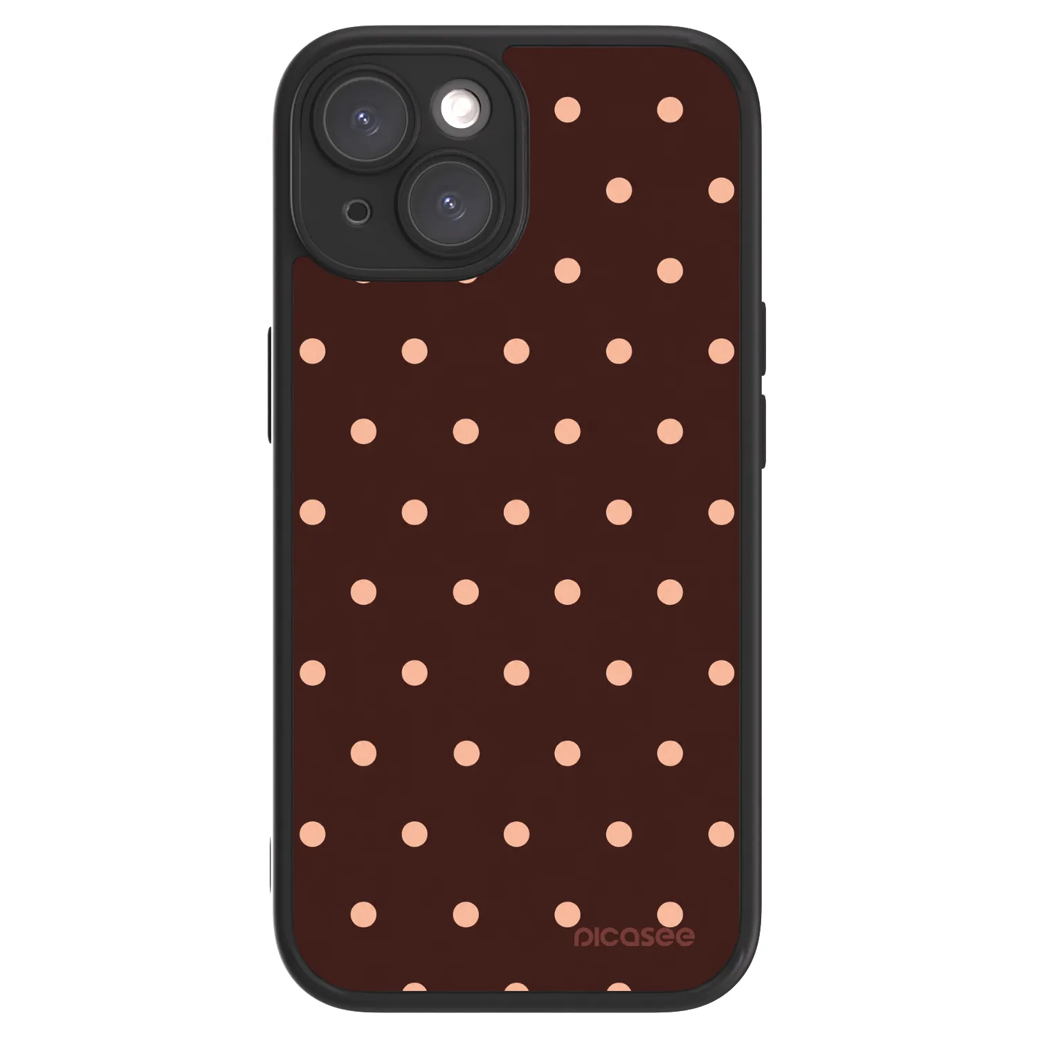 Picasee ULTIMATE CASE za Apple iPhone 15 - Peach Dots & Chocolate