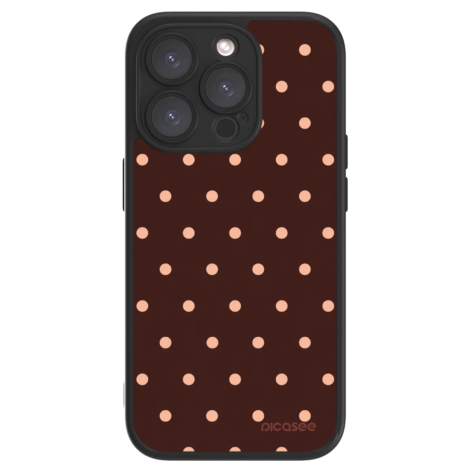 Picasee ULTIMATE CASE MagSafe za Apple iPhone 15 Pro - Peach Dots & Chocolate