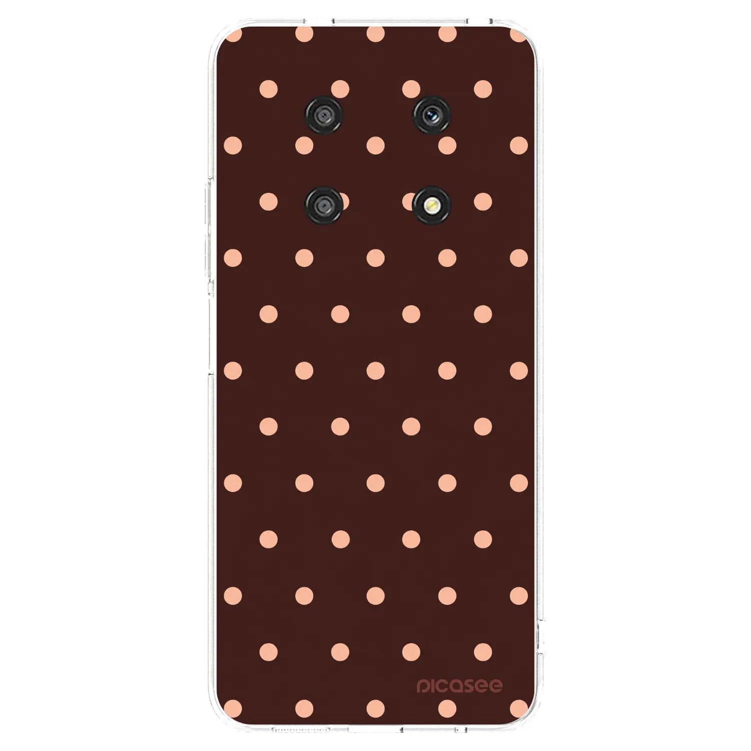 Picasee silikonska prozirna maskica za Honor Magic4 Lite 5G - Peach Dots & Chocolate
