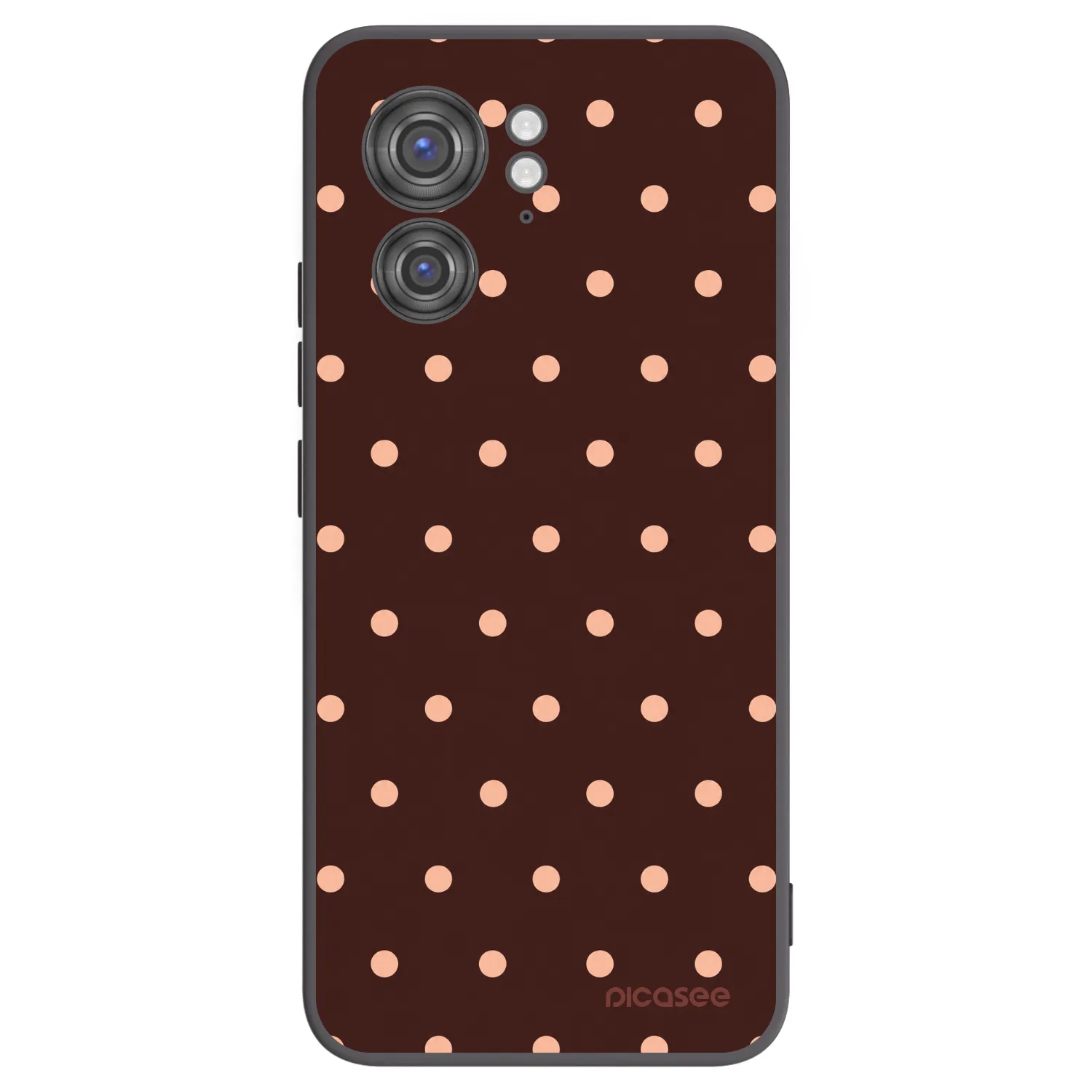 Picasee crna silikonska maskica za Motorola Edge 40 - Peach Dots & Chocolate