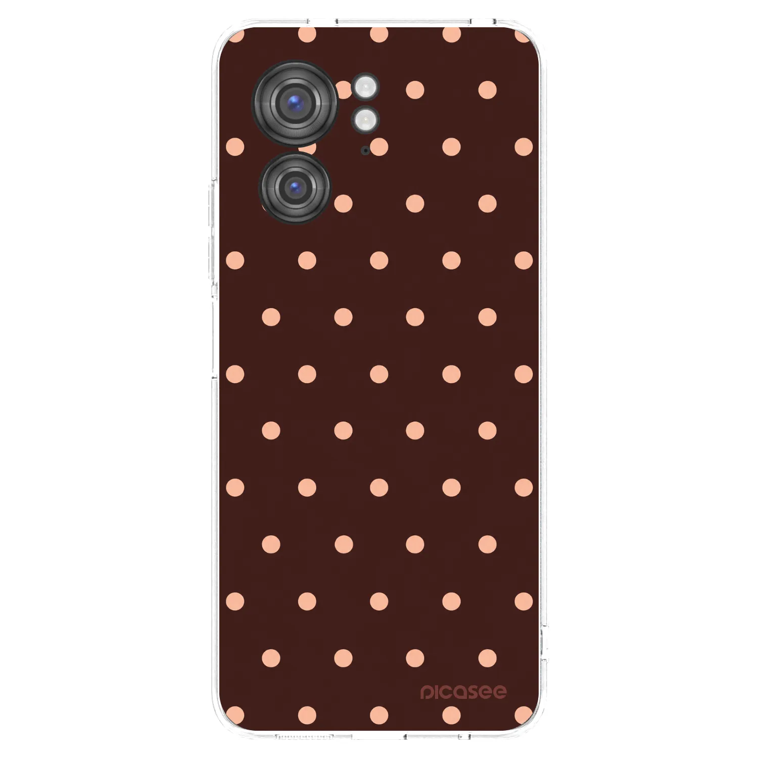Picasee silikonska prozirna maskica za Motorola Edge 40 - Peach Dots & Chocolate