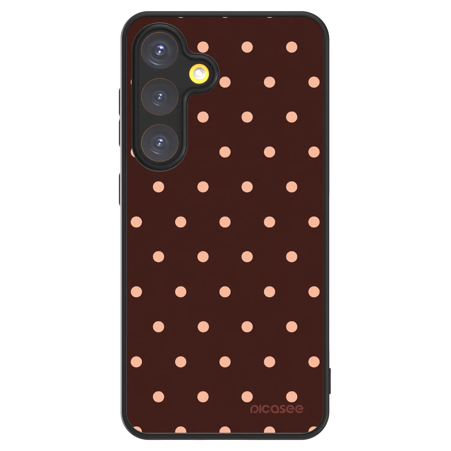 Picasee ULTIMATE CASE PowerShare za Samsung Galaxy S24 S921B 5G - Peach Dots & Chocolate