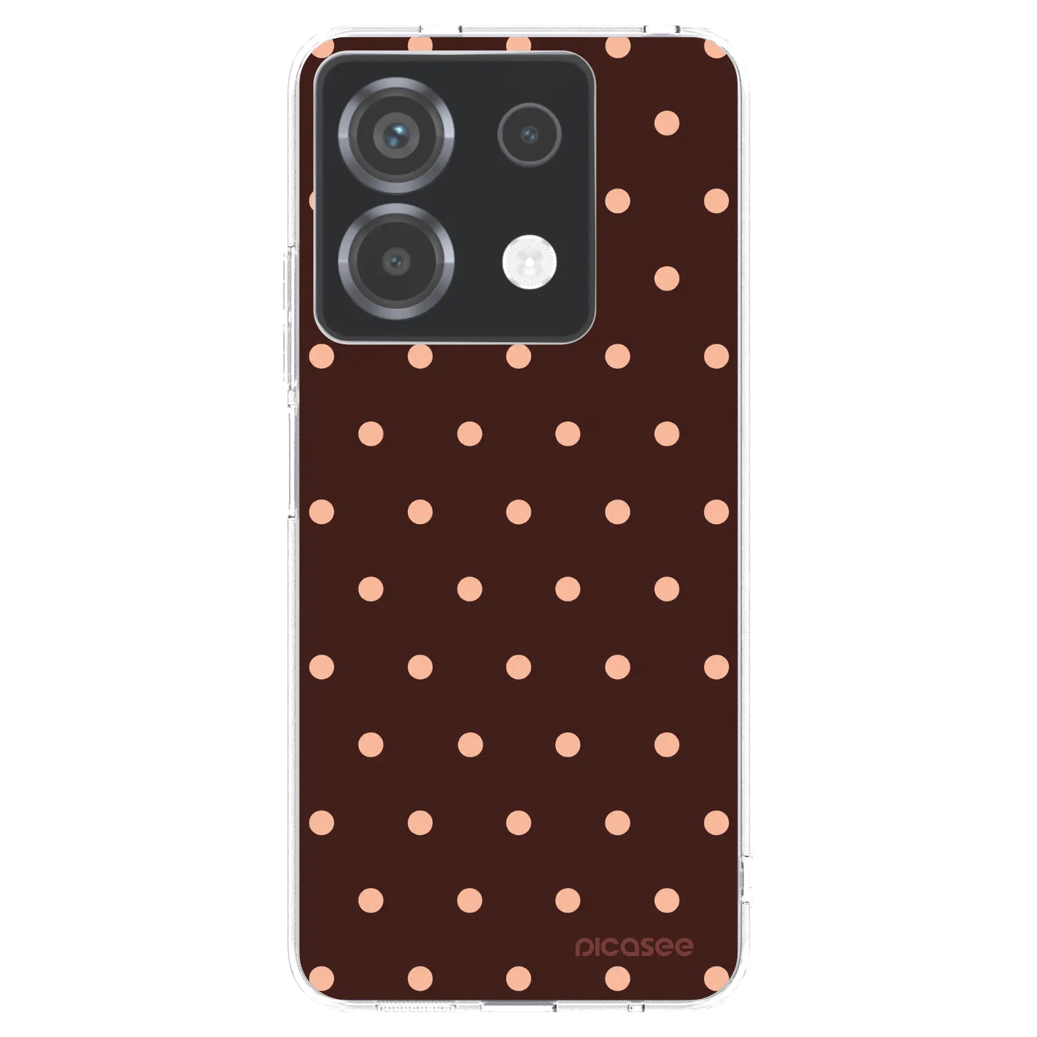 Picasee silikonska prozirna maskica za Xiaomi Poco X6 - Peach Dots & Chocolate