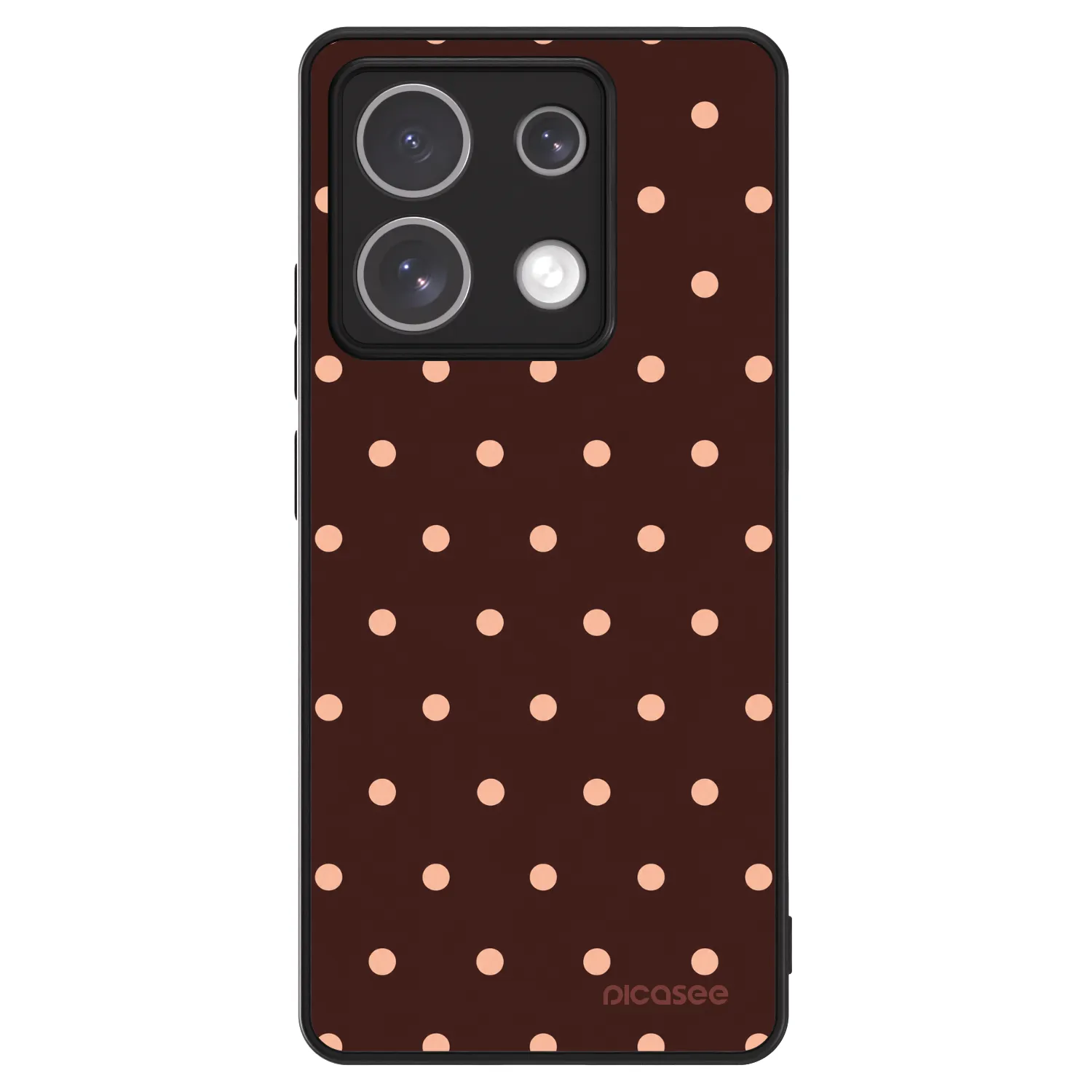Picasee ULTIMATE CASE za Xiaomi Redmi Note 13 5G - Peach Dots & Chocolate