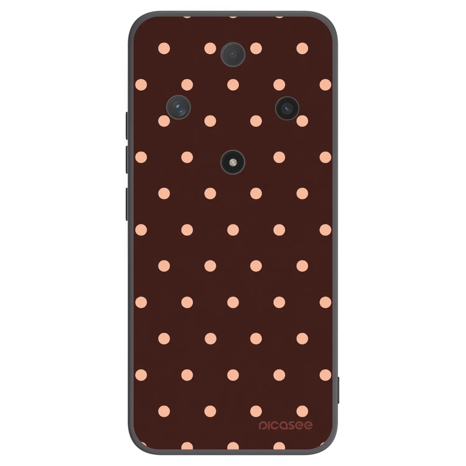 Picasee crna silikonska maskica za Honor Magic6 Lite 5G - Peach Dots & Chocolate