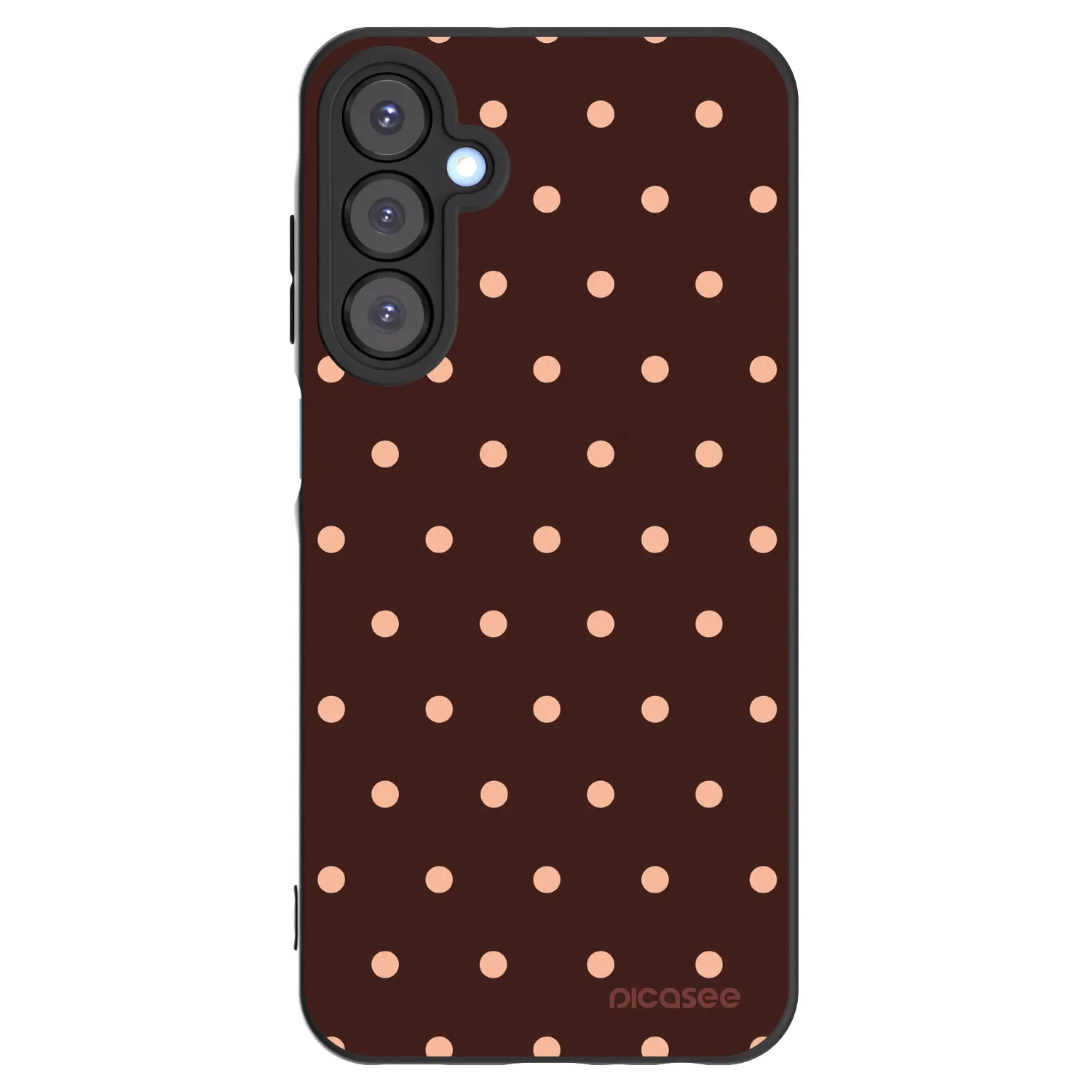 Picasee crna silikonska maskica za Samsung Galaxy A25 A256B 5G - Peach Dots & Chocolate