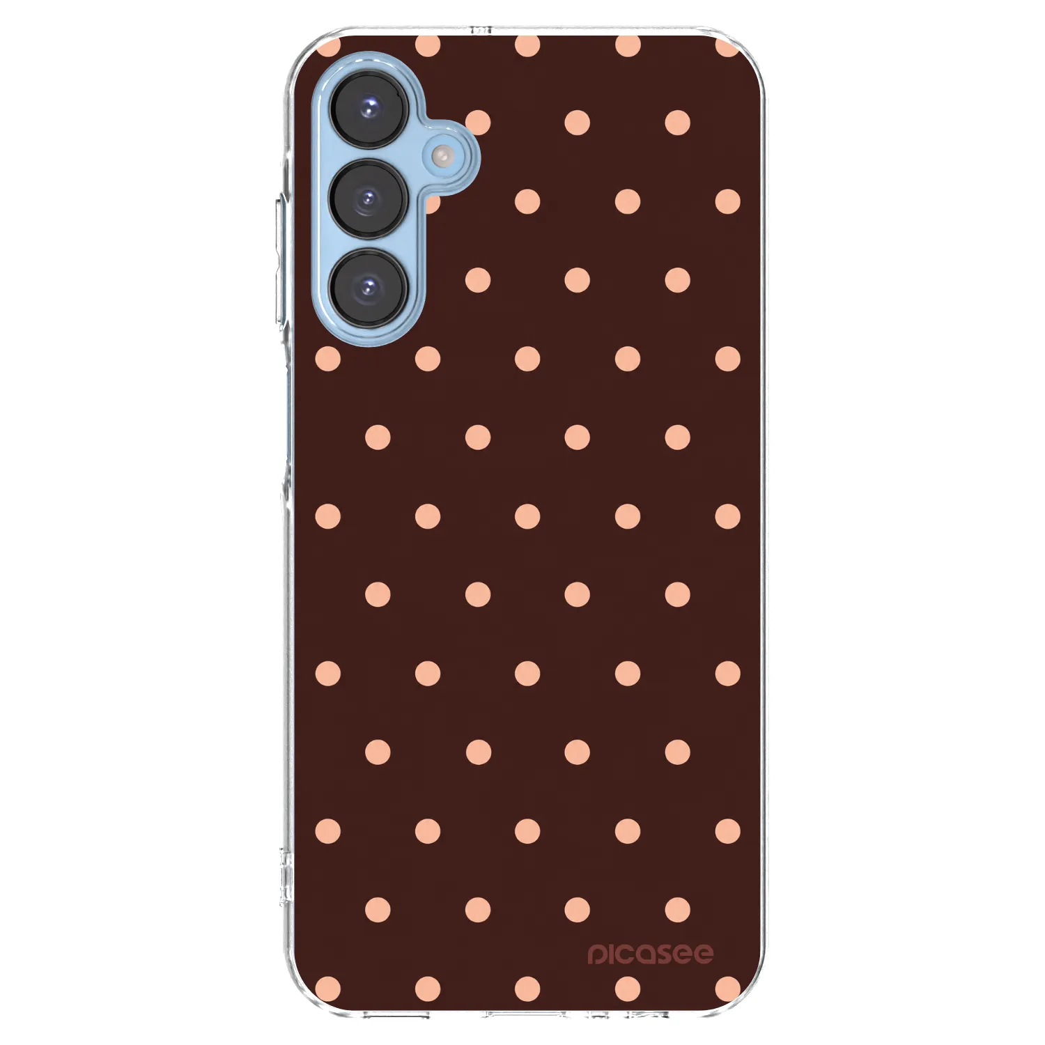 Picasee silikonska prozirna maskica za Samsung Galaxy A15 A156B 5G - Peach Dots & Chocolate