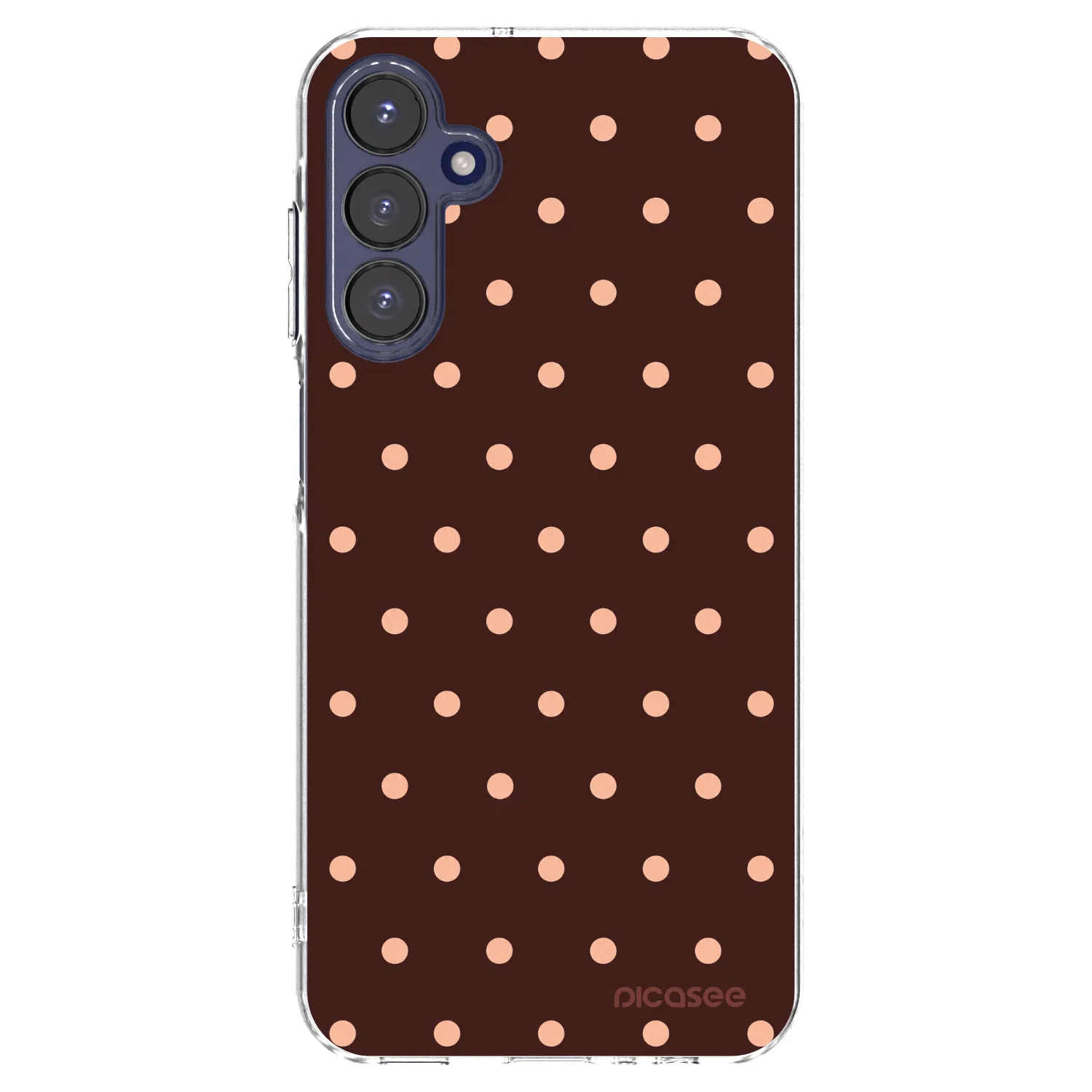 Picasee silikonska prozirna maskica za Samsung Galaxy A15 A155F 4G - Peach Dots & Chocolate