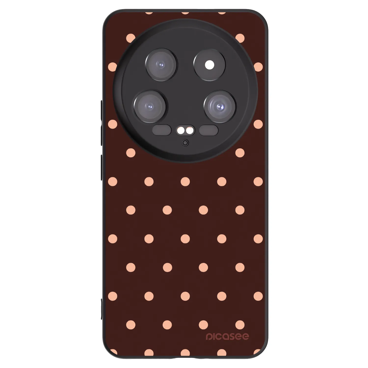 Picasee crna silikonska maskica za Xiaomi 14 Ultra - Peach Dots & Chocolate